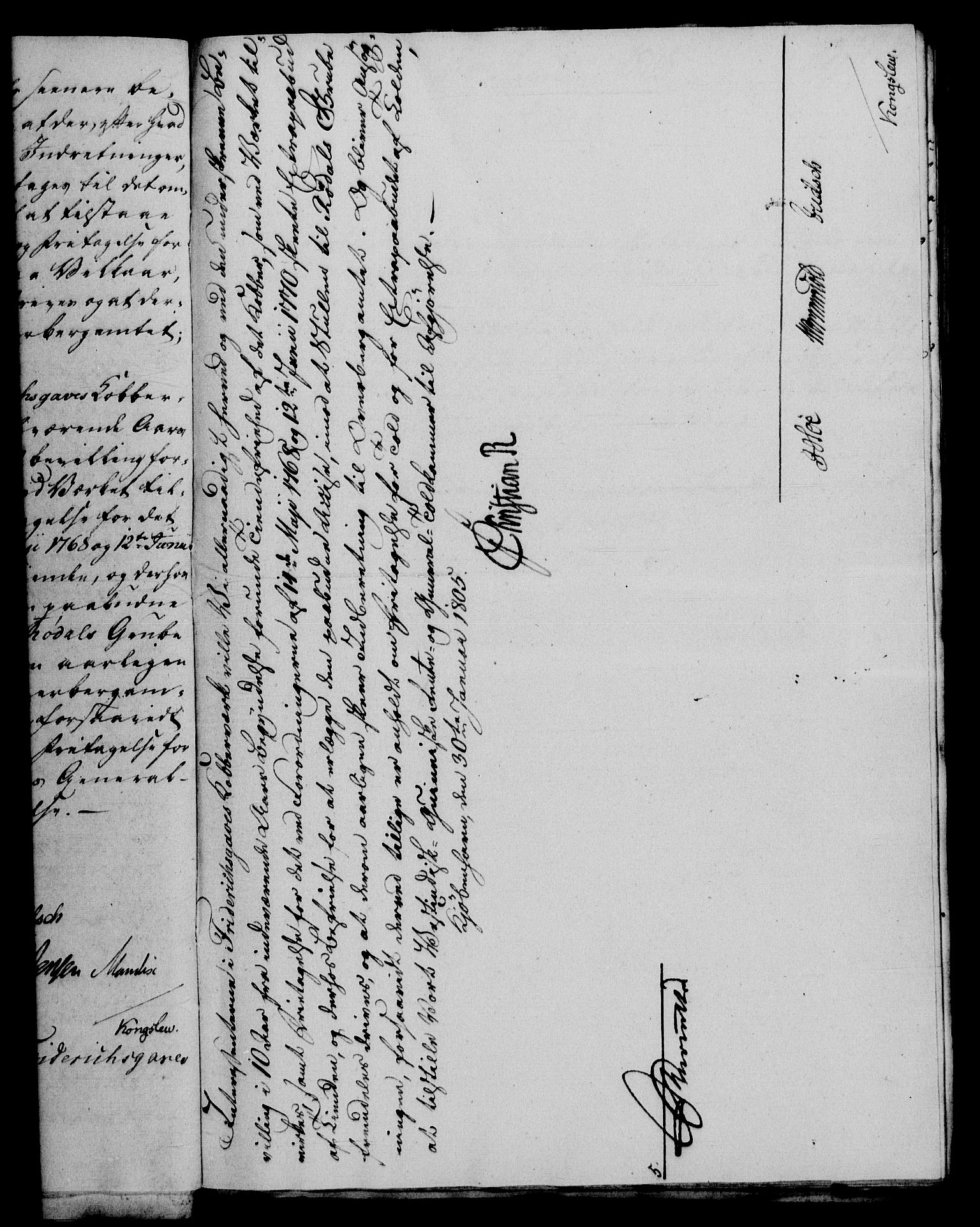 Rentekammeret, Renteskriverkontorene, AV/RA-EA-3115/M/Mf/Mfb/L0007: Relasjons- og resolusjonsprotokoll med register (merket RK 54.13), 1805-1806