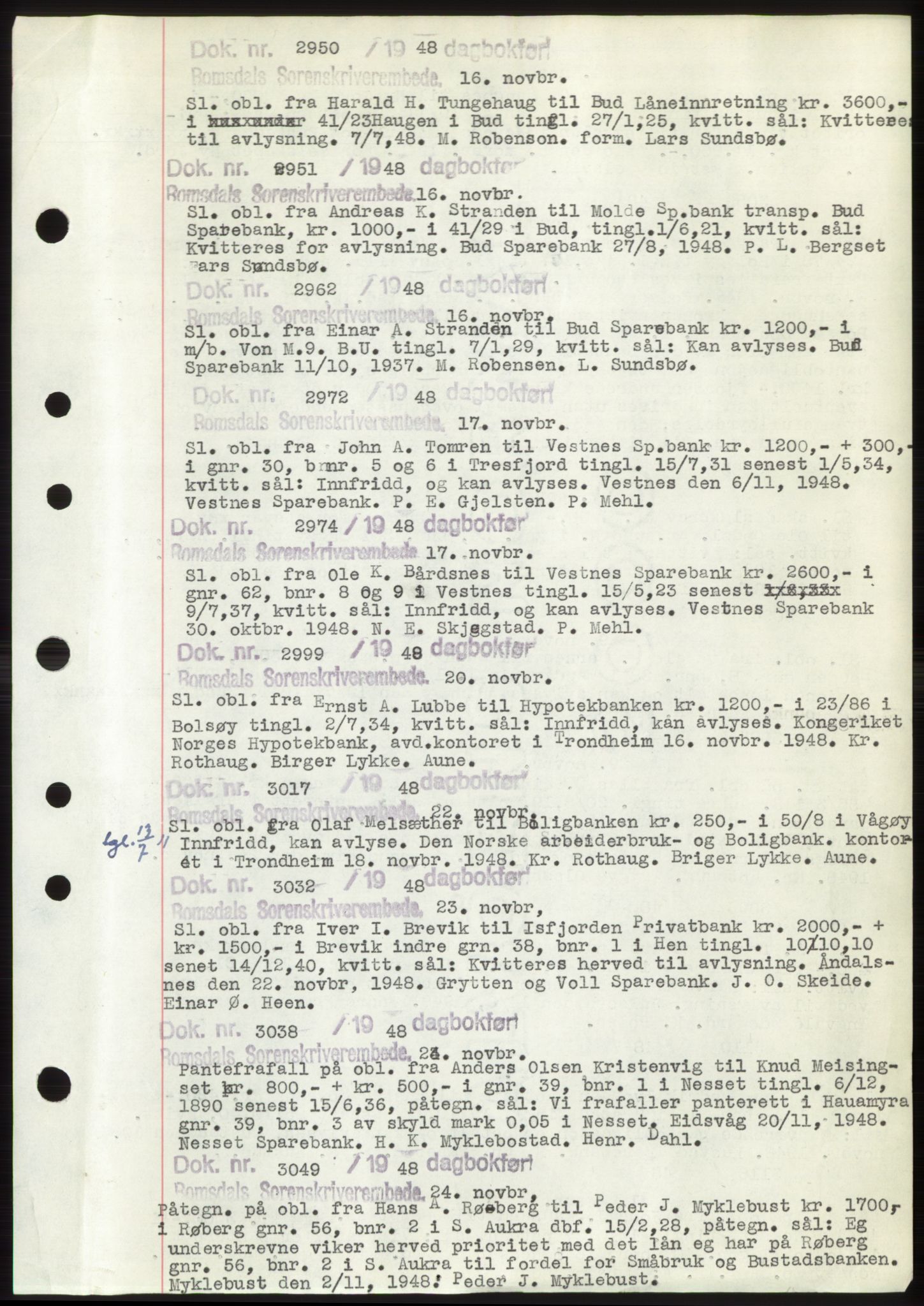 Romsdal sorenskriveri, SAT/A-4149/1/2/2C: Pantebok nr. C1b, 1946-1949, Tingl.dato: 16.11.1948