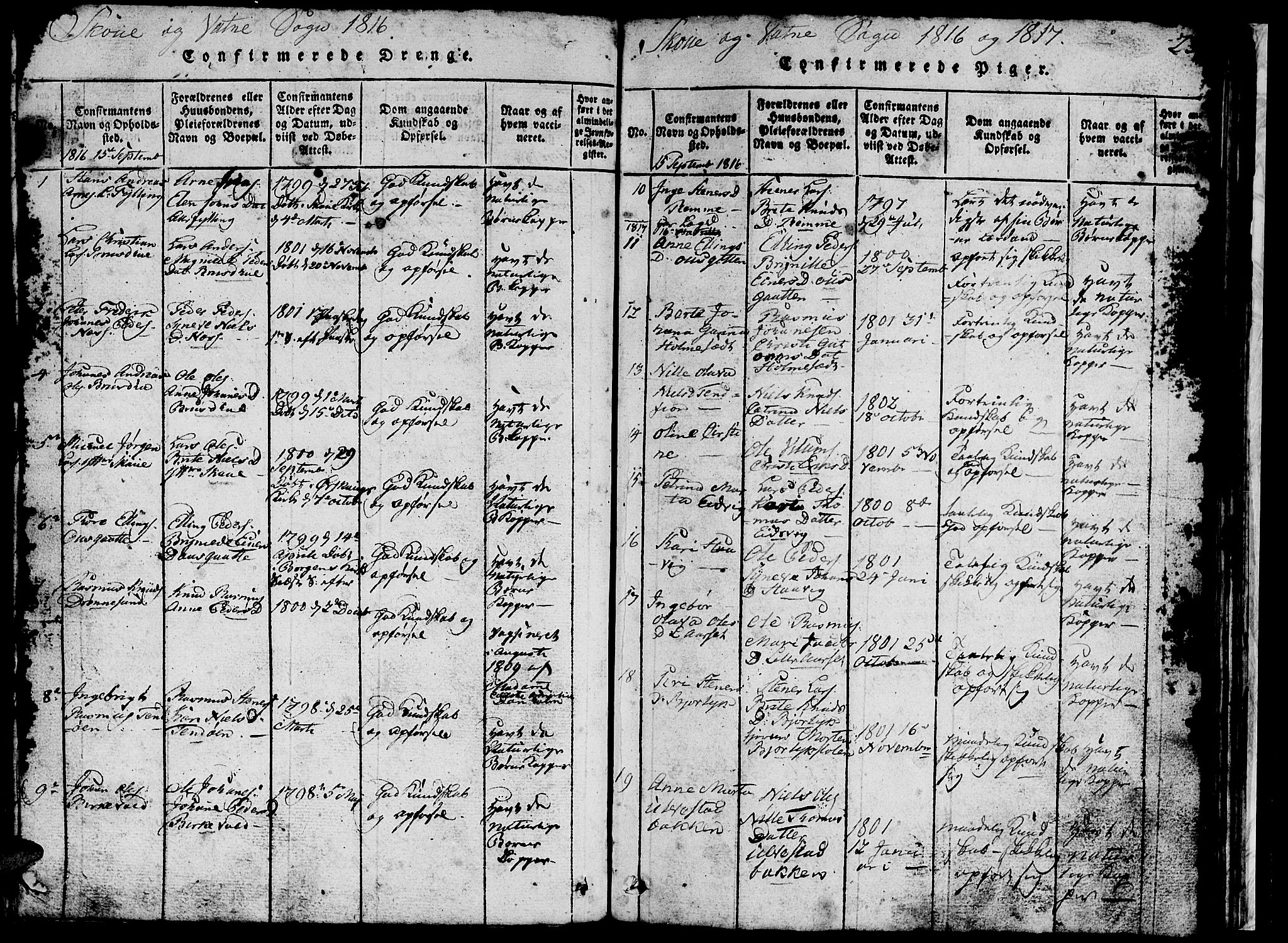 Ministerialprotokoller, klokkerbøker og fødselsregistre - Møre og Romsdal, SAT/A-1454/524/L0360: Klokkerbok nr. 524C01, 1816-1830, s. 232