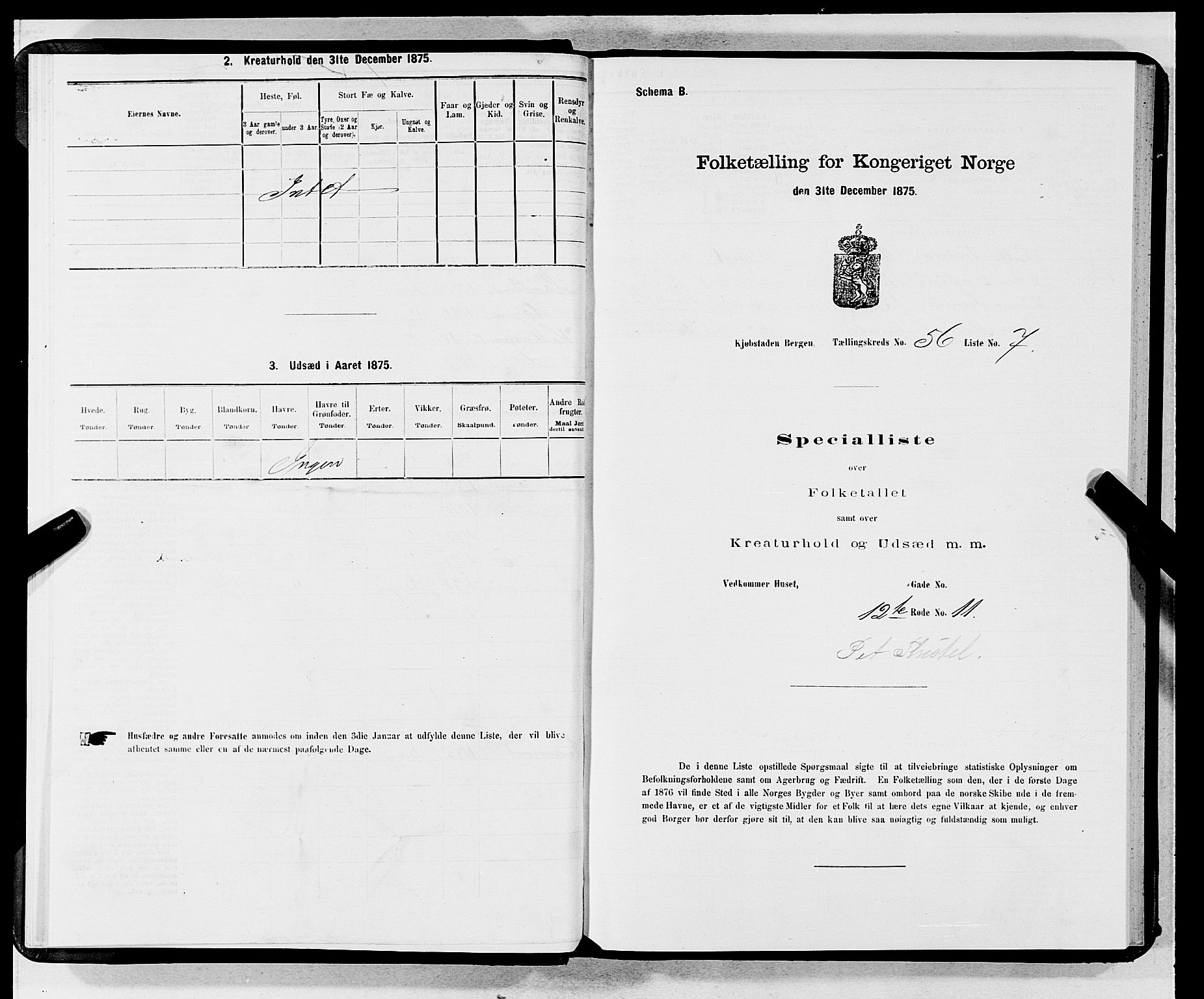 SAB, Folketelling 1875 for 1301 Bergen kjøpstad, 1875, s. 2968