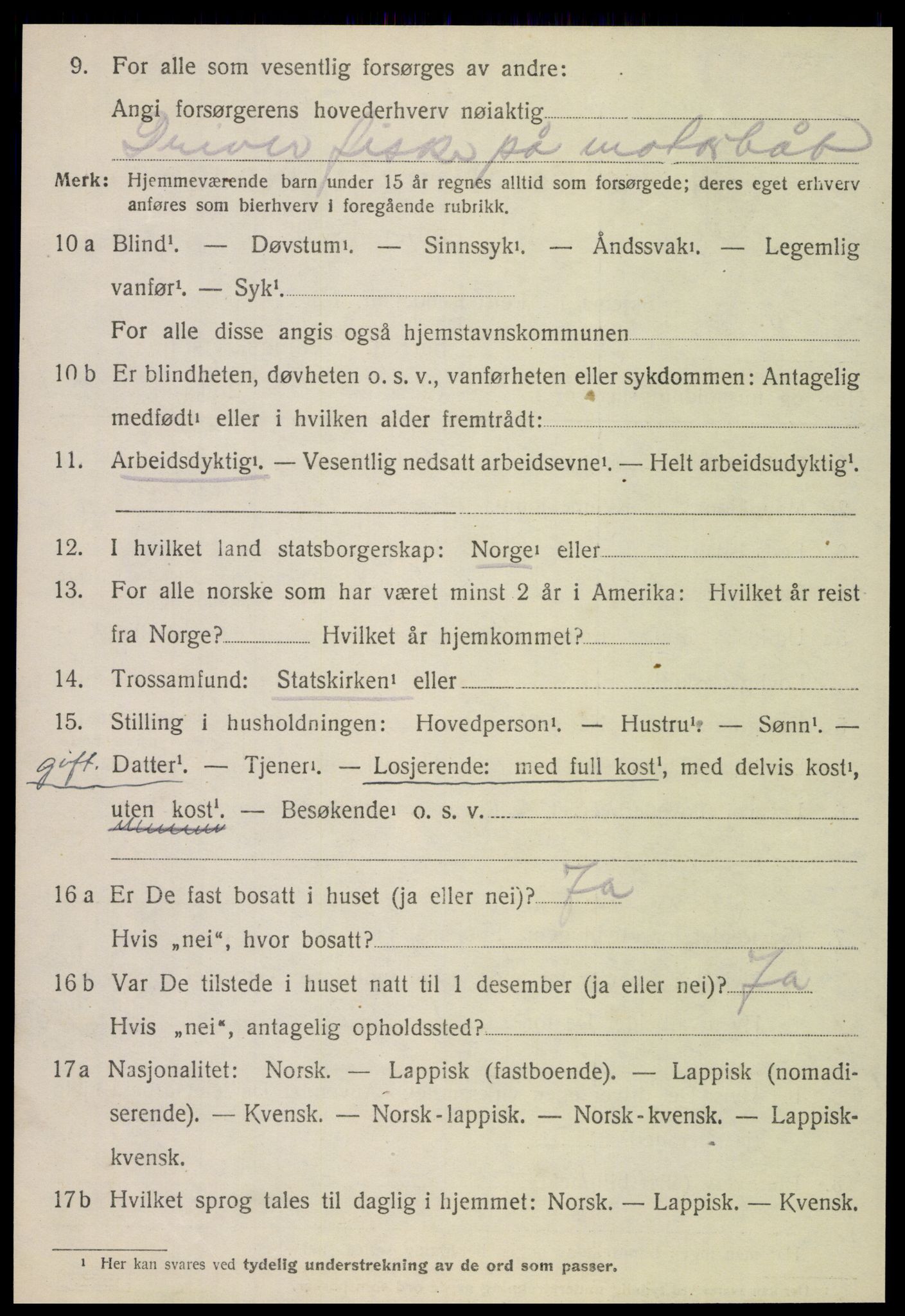 SAT, Folketelling 1920 for 1838 Gildeskål herred, 1920, s. 1749