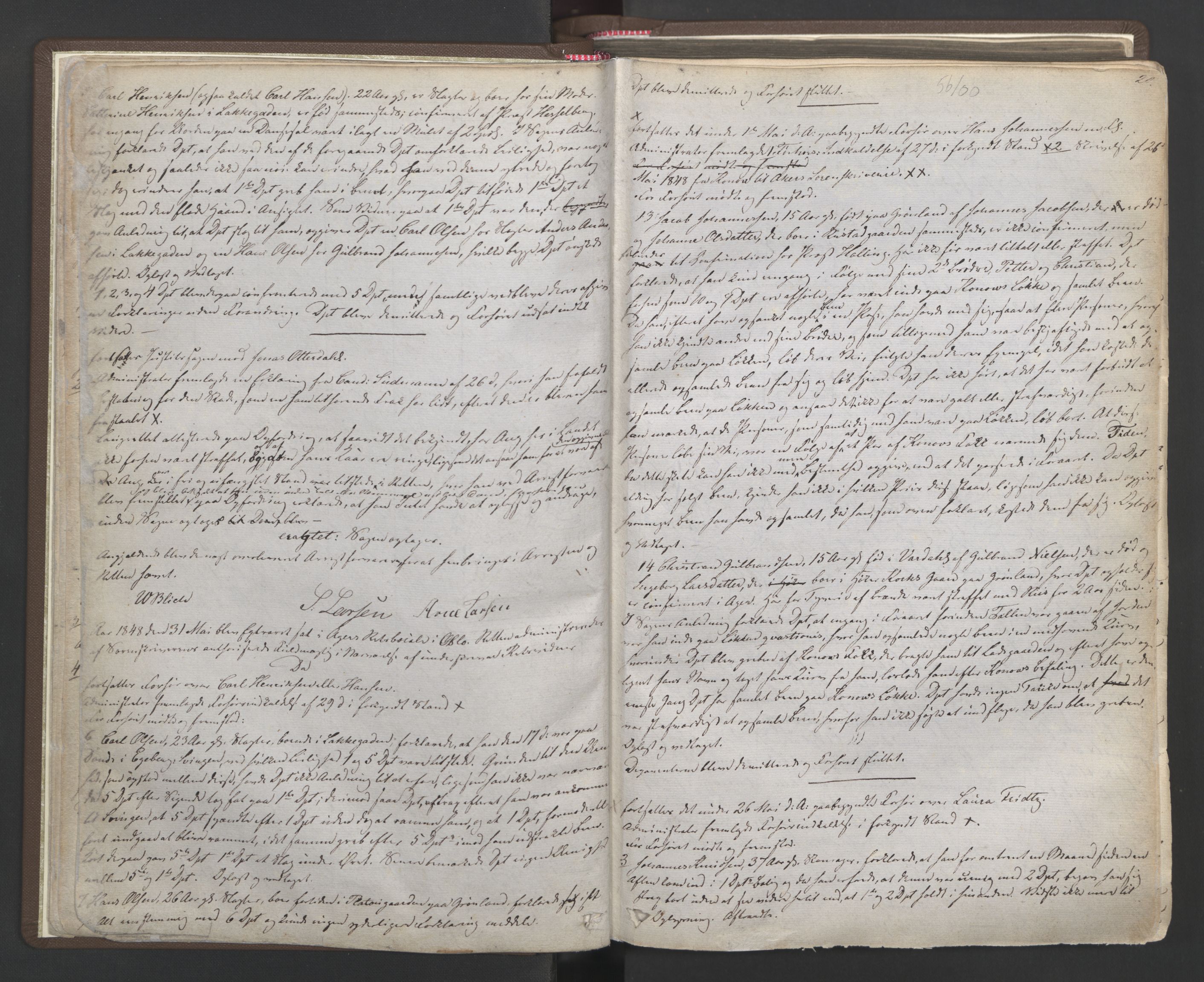 Aker sorenskriveri, AV/SAO-A-10895/F/Fc/Fcb/L0020: Ekstrarettsprotokoll, 1848-1852, s. 19-20