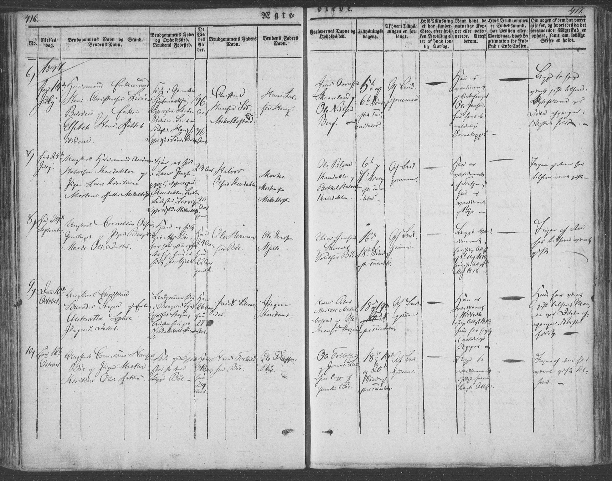 Ministerialprotokoller, klokkerbøker og fødselsregistre - Nordland, AV/SAT-A-1459/855/L0799: Ministerialbok nr. 855A07, 1834-1852, s. 416-417