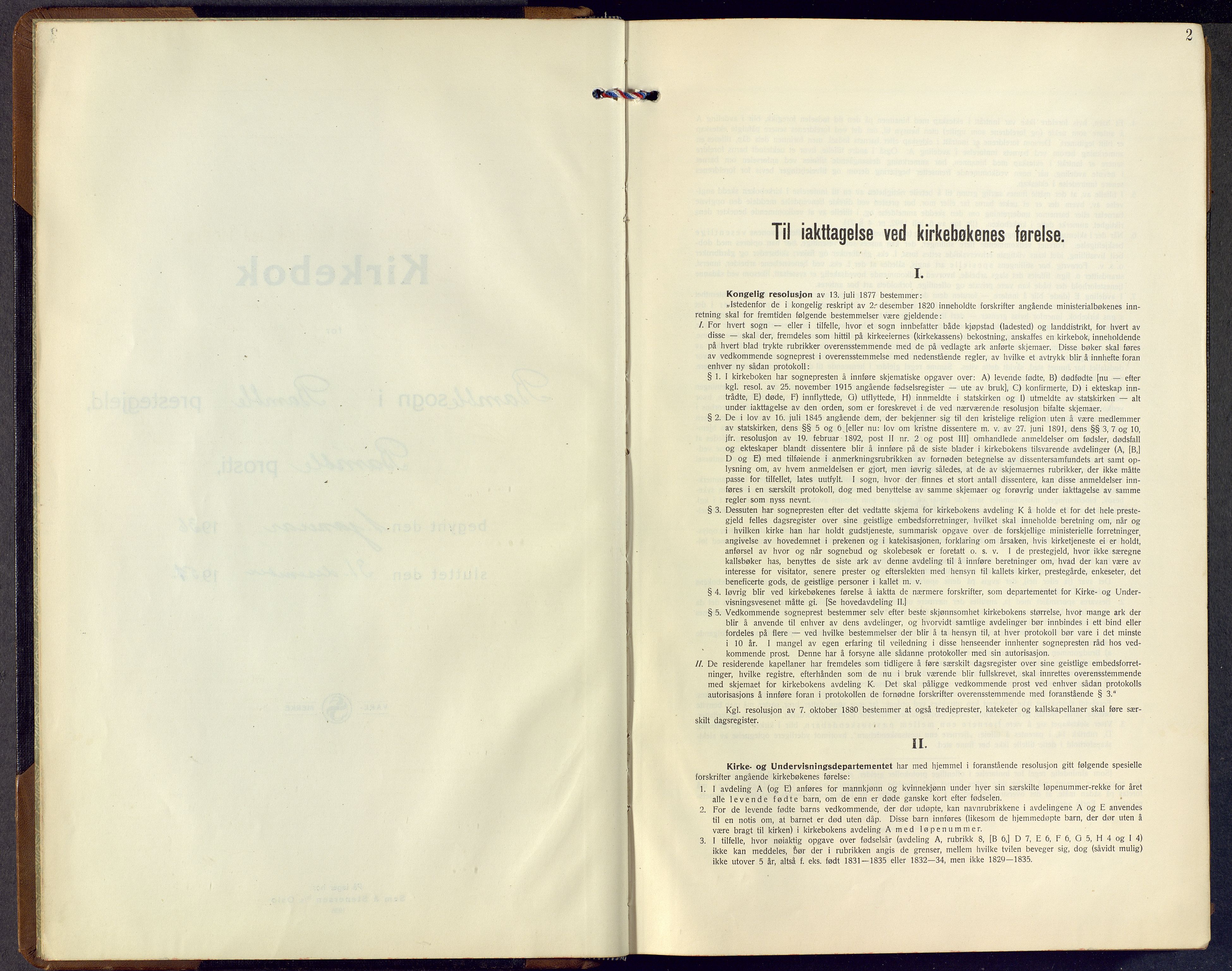 Bamble kirkebøker, SAKO/A-253/G/Ga/L0012: Klokkerbok nr. I 12, 1936-1951, s. 2