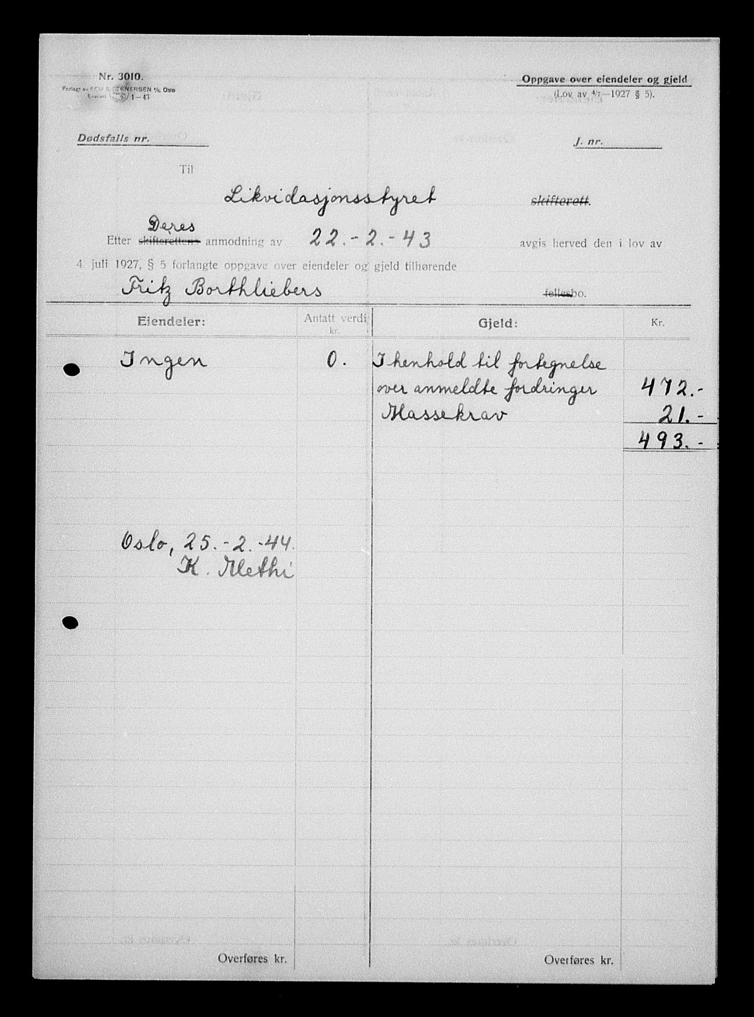 Justisdepartementet, Tilbakeføringskontoret for inndratte formuer, AV/RA-S-1564/H/Hc/Hcc/L0927: --, 1945-1947, s. 391