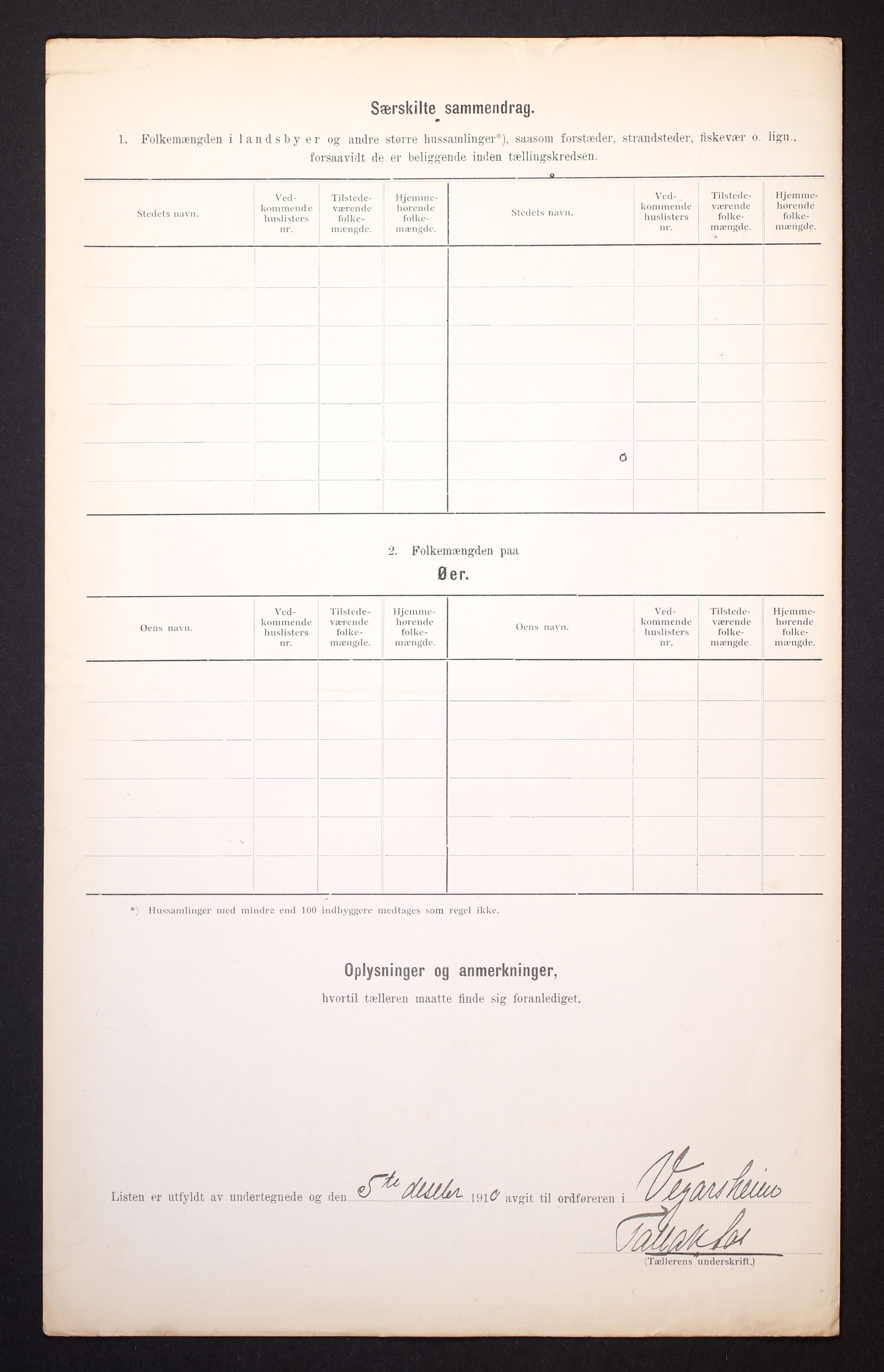 RA, Folketelling 1910 for 0912 Vegårshei herred, 1910, s. 39