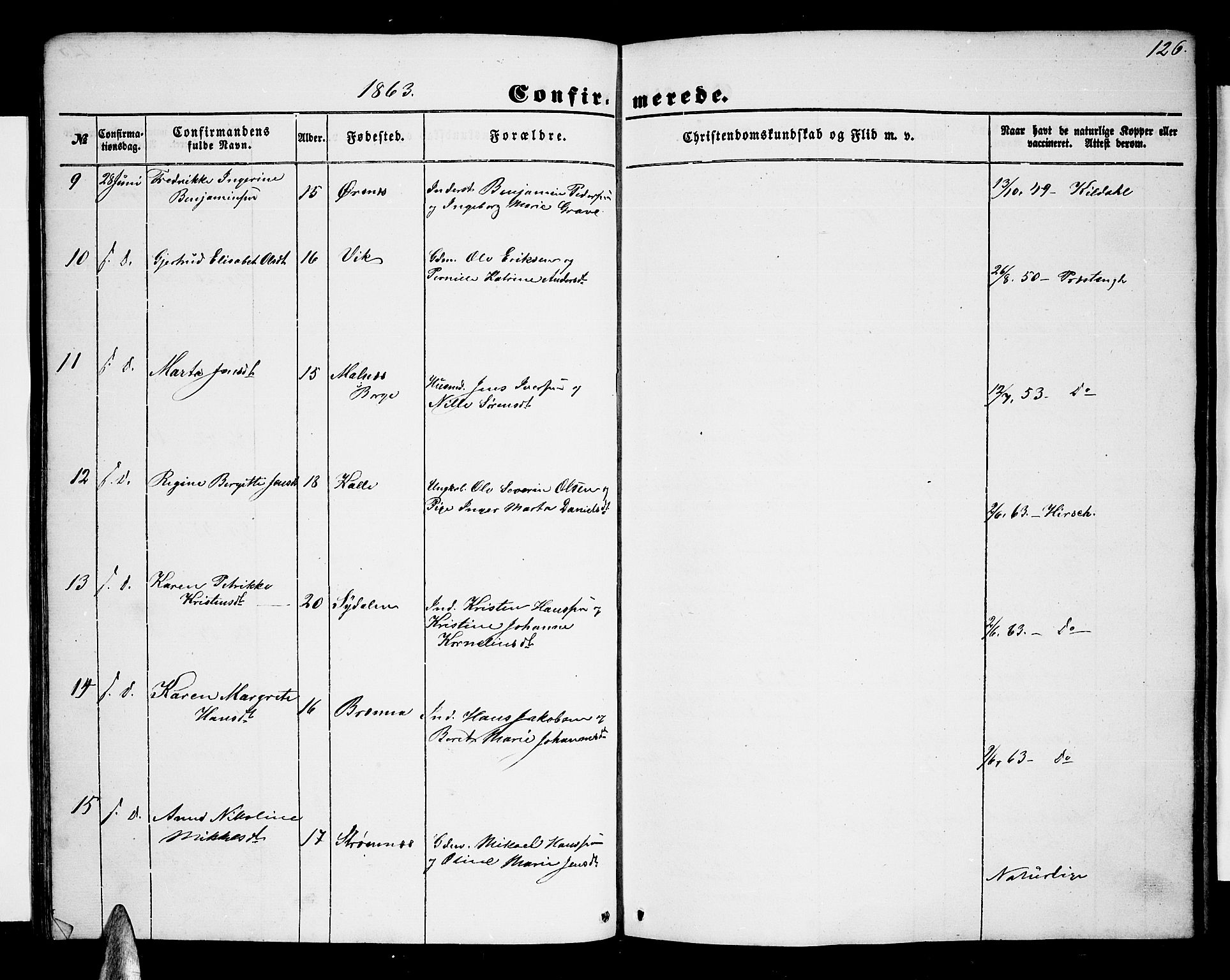 Ministerialprotokoller, klokkerbøker og fødselsregistre - Nordland, AV/SAT-A-1459/876/L1102: Klokkerbok nr. 876C01, 1852-1886, s. 126