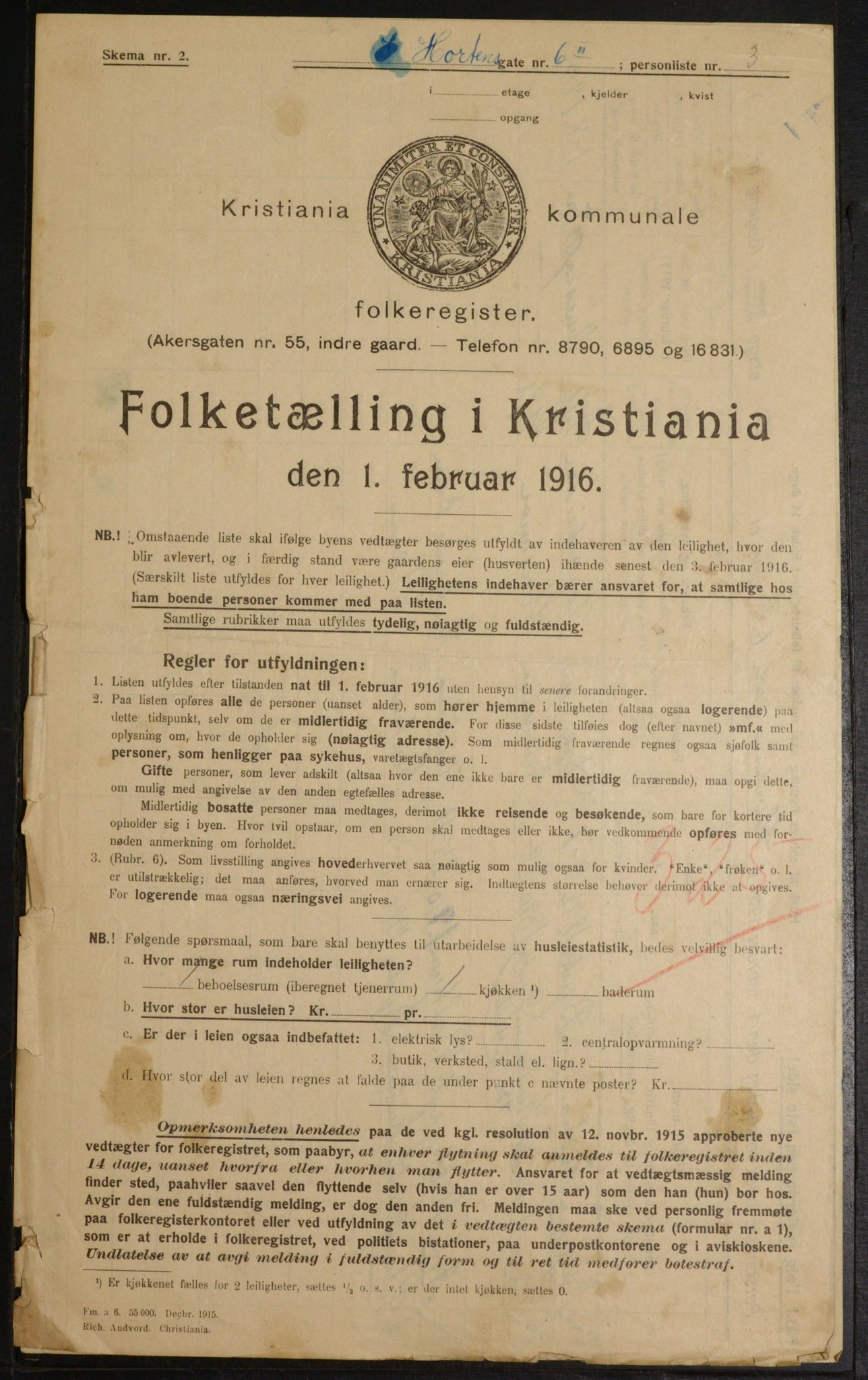 OBA, Kommunal folketelling 1.2.1916 for Kristiania, 1916, s. 42081