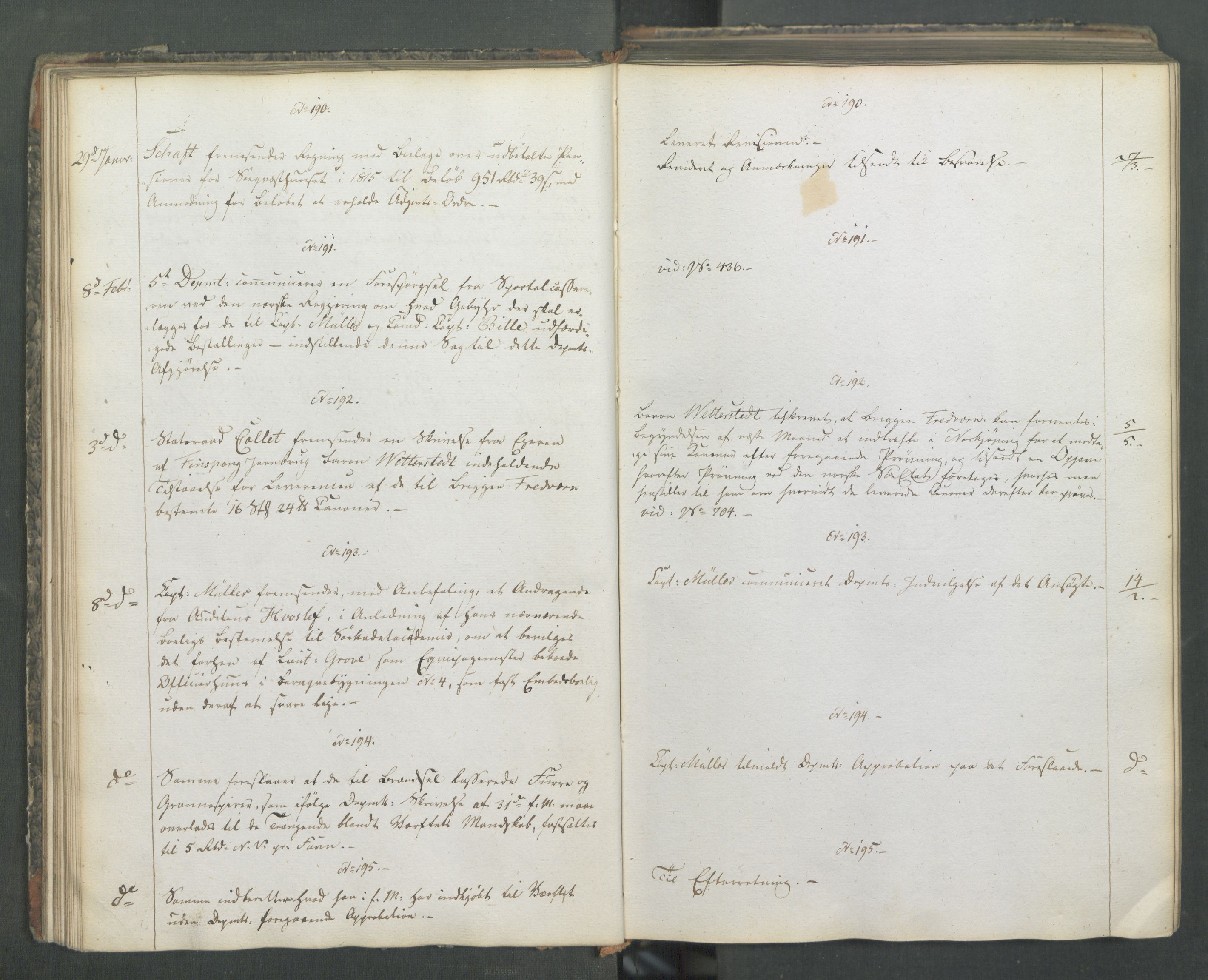 Marinedepartementet/ Marine- og postdepartementet, AV/RA-RAFA-3792/C/L0004a: 7de Departements Journal, 1817
