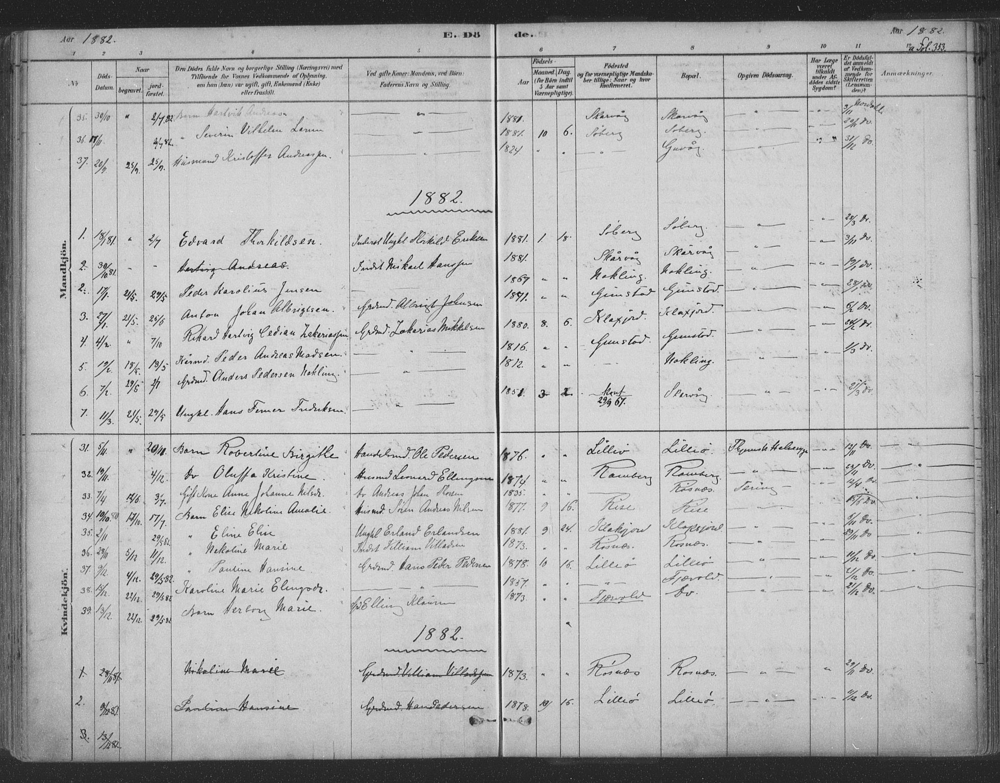 Ministerialprotokoller, klokkerbøker og fødselsregistre - Nordland, SAT/A-1459/891/L1302: Ministerialbok nr. 891A07, 1878-1895, s. 353
