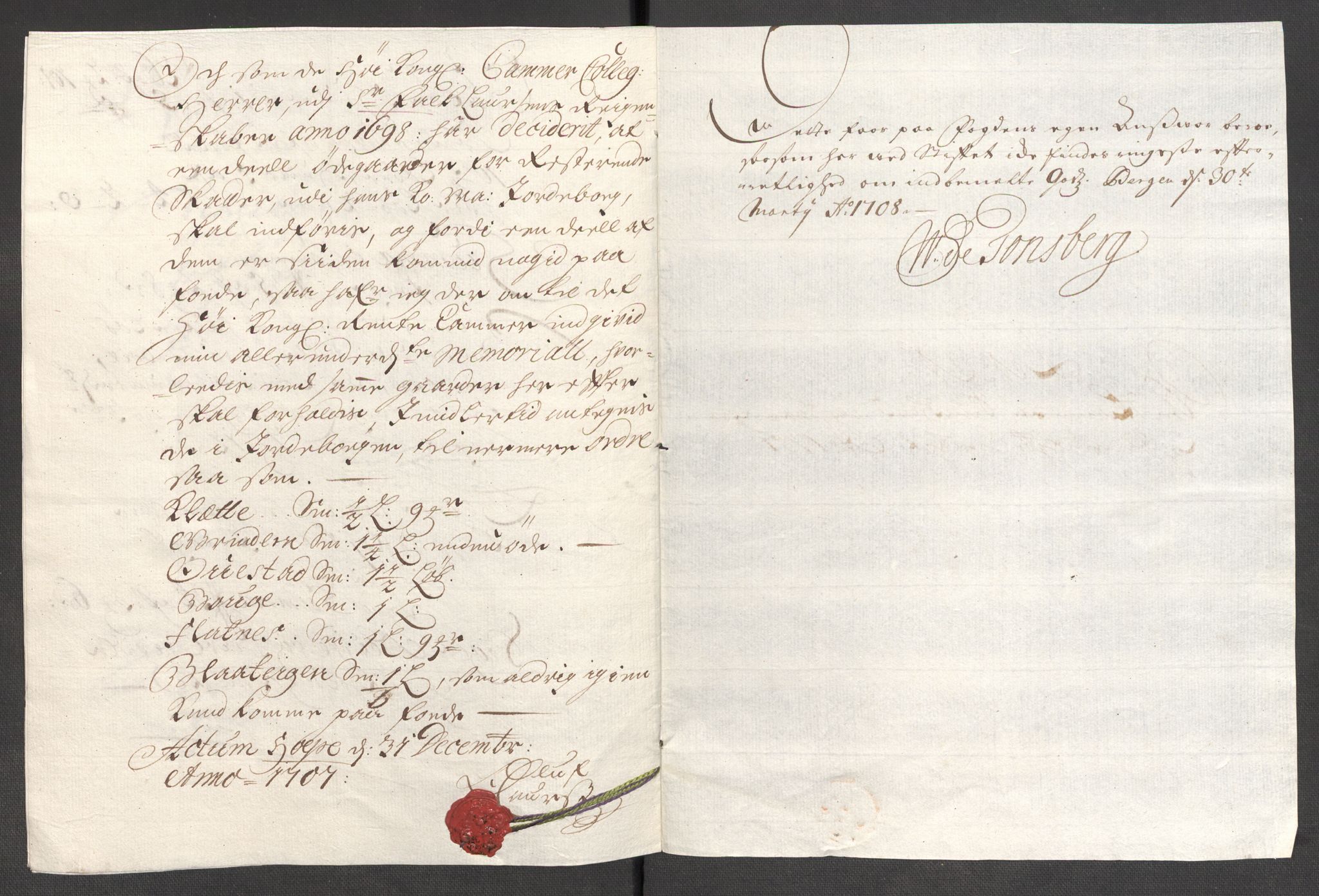 Rentekammeret inntil 1814, Reviderte regnskaper, Fogderegnskap, RA/EA-4092/R48/L2984: Fogderegnskap Sunnhordland og Hardanger, 1706-1707, s. 308