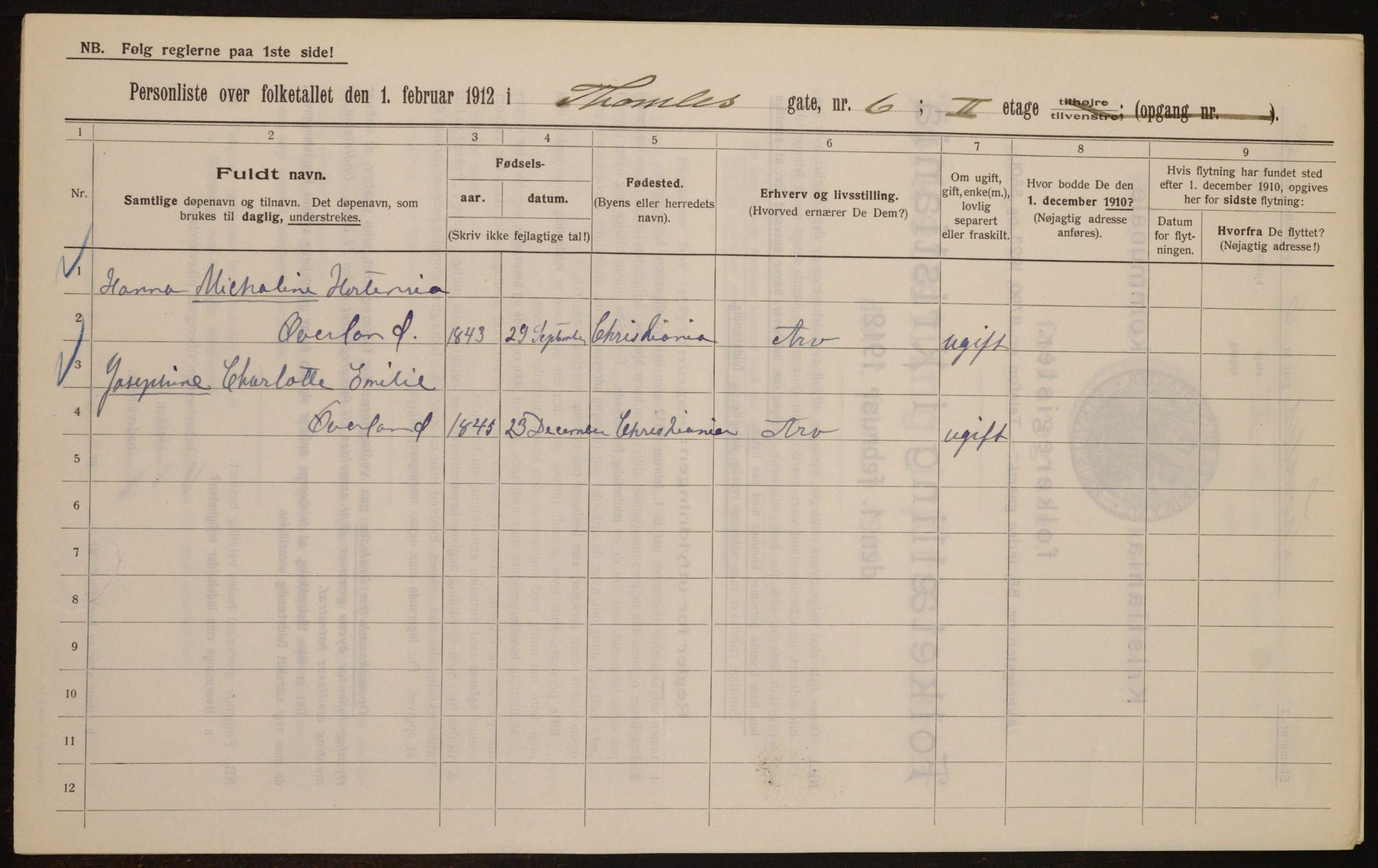 OBA, Kommunal folketelling 1.2.1912 for Kristiania, 1912, s. 109237