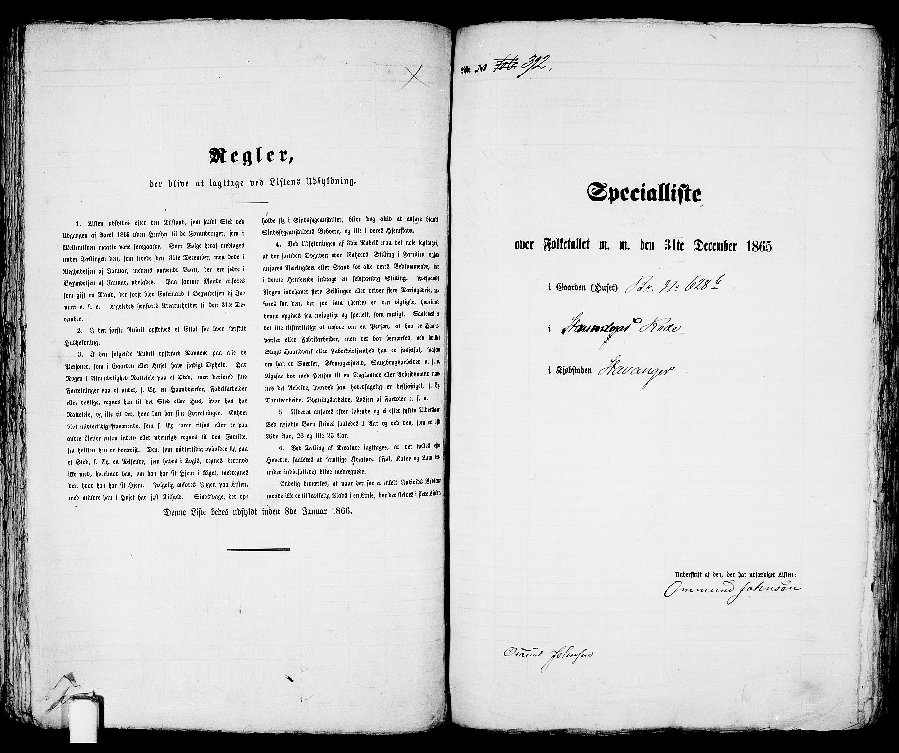 RA, Folketelling 1865 for 1103 Stavanger kjøpstad, 1865, s. 813