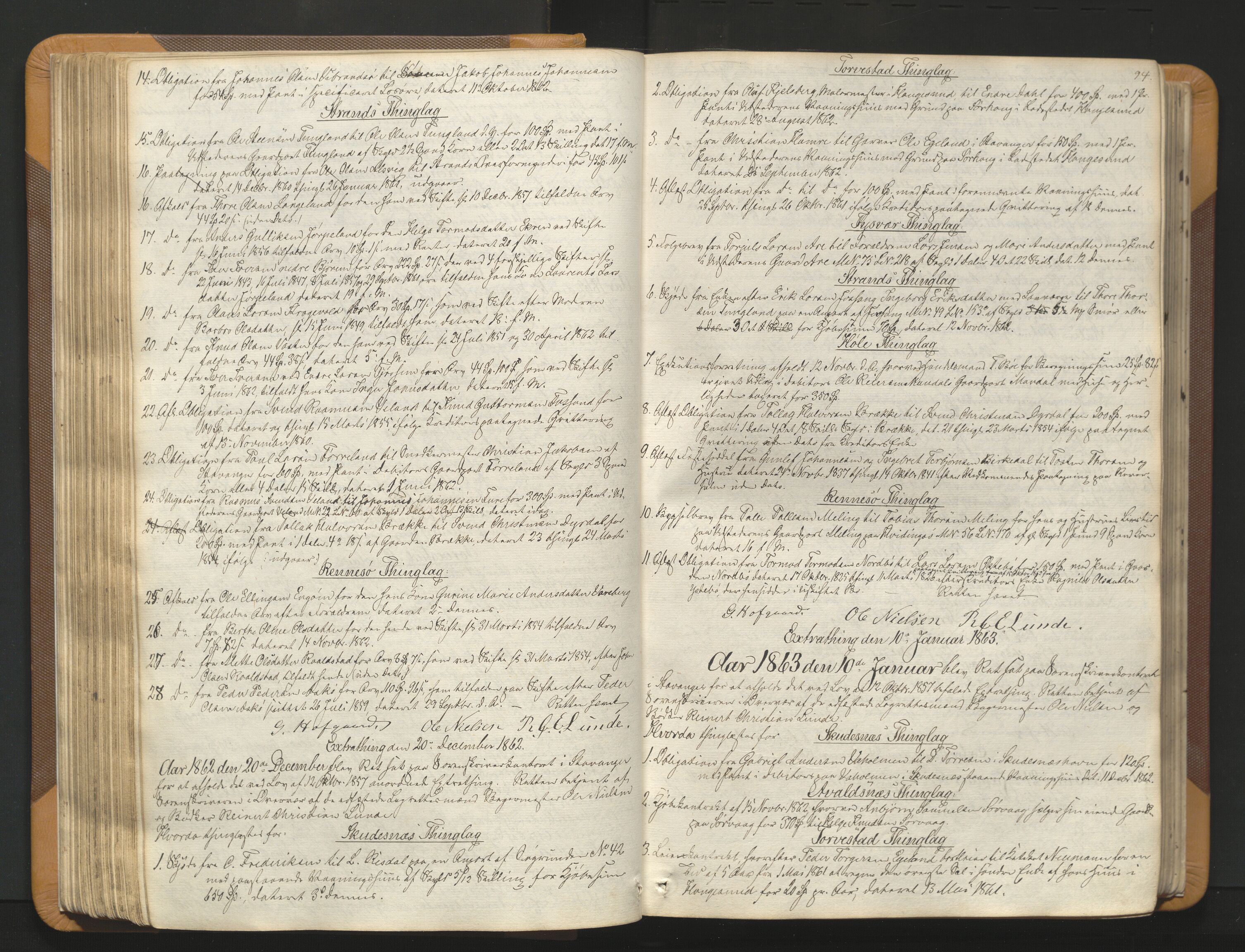 Karmsund sorenskriveri, AV/SAST-A-100311/01/I/IA/IAB/L0006: TINGBOK, 1861-1869, s. 93b-94a