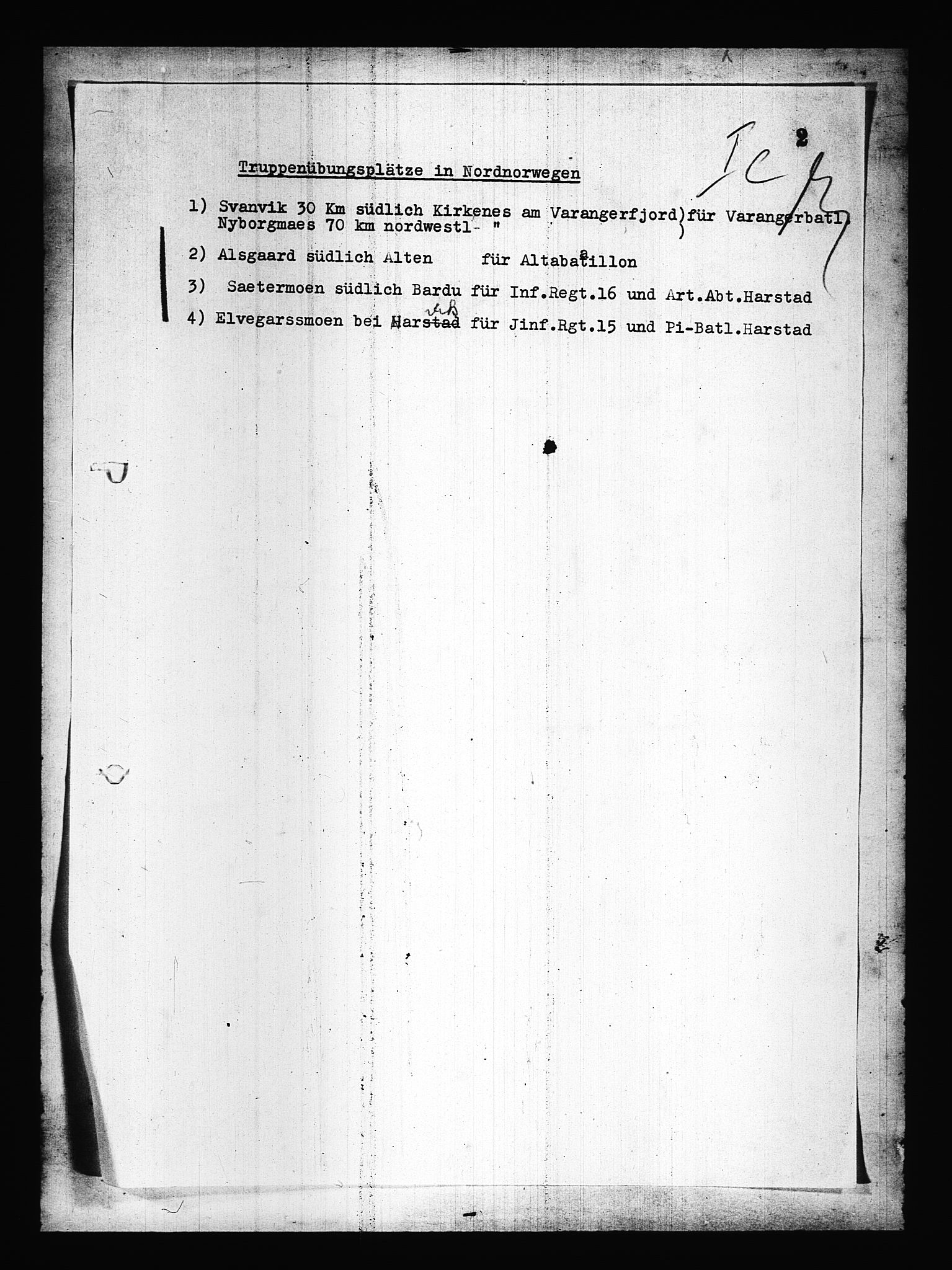 Documents Section, AV/RA-RAFA-2200/V/L0084: Amerikansk mikrofilm "Captured German Documents".
Box No. 723.  FKA jnr. 615/1954., 1940, s. 119