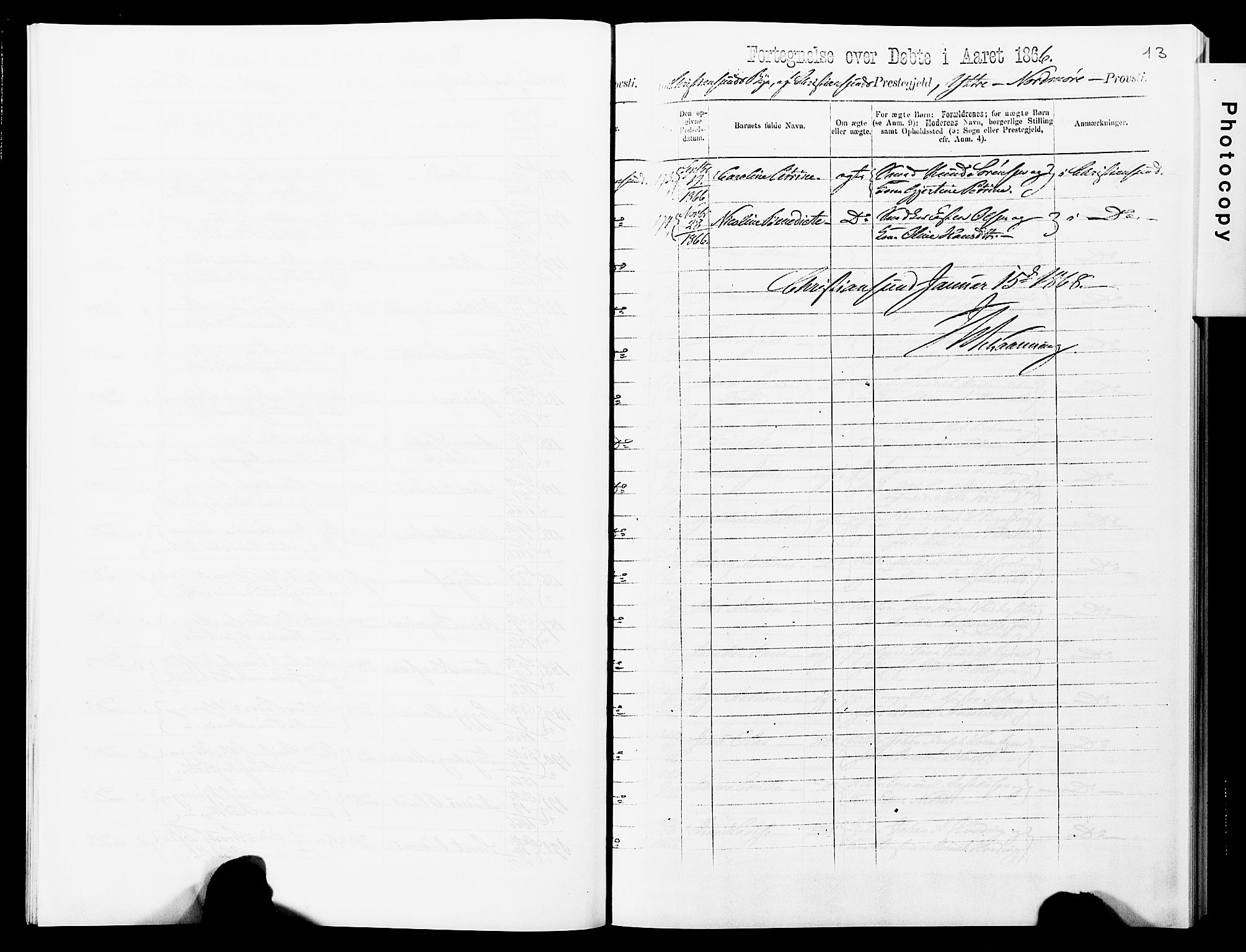 Ministerialprotokoller, klokkerbøker og fødselsregistre - Møre og Romsdal, AV/SAT-A-1454/572/L0857: Ministerialbok nr. 572D01, 1866-1872, s. 13