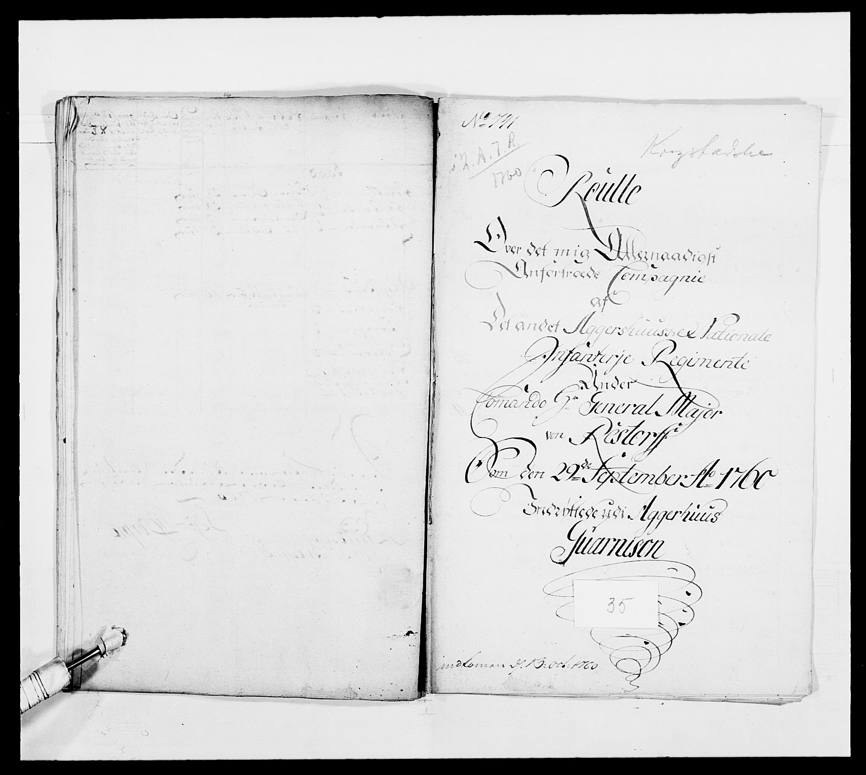 Kommanderende general (KG I) med Det norske krigsdirektorium, AV/RA-EA-5419/E/Ea/L0491: 2. Akershusiske regiment, 1750-1761, s. 356