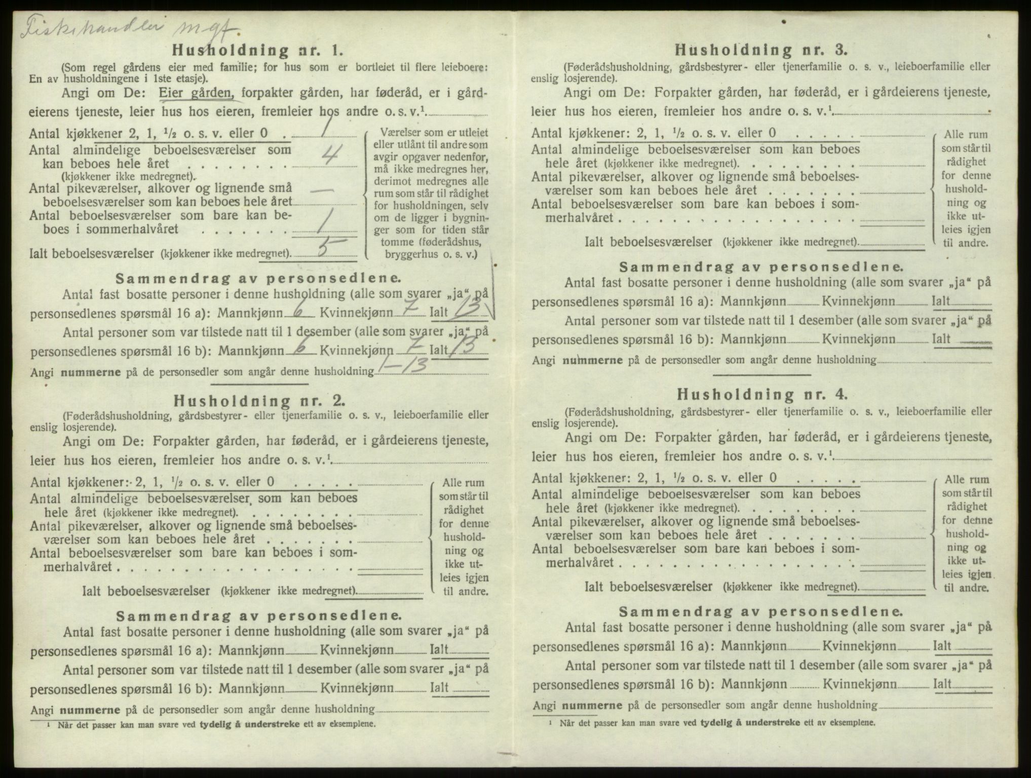 SAO, Folketelling 1920 for 0111 Hvaler herred, 1920, s. 1305