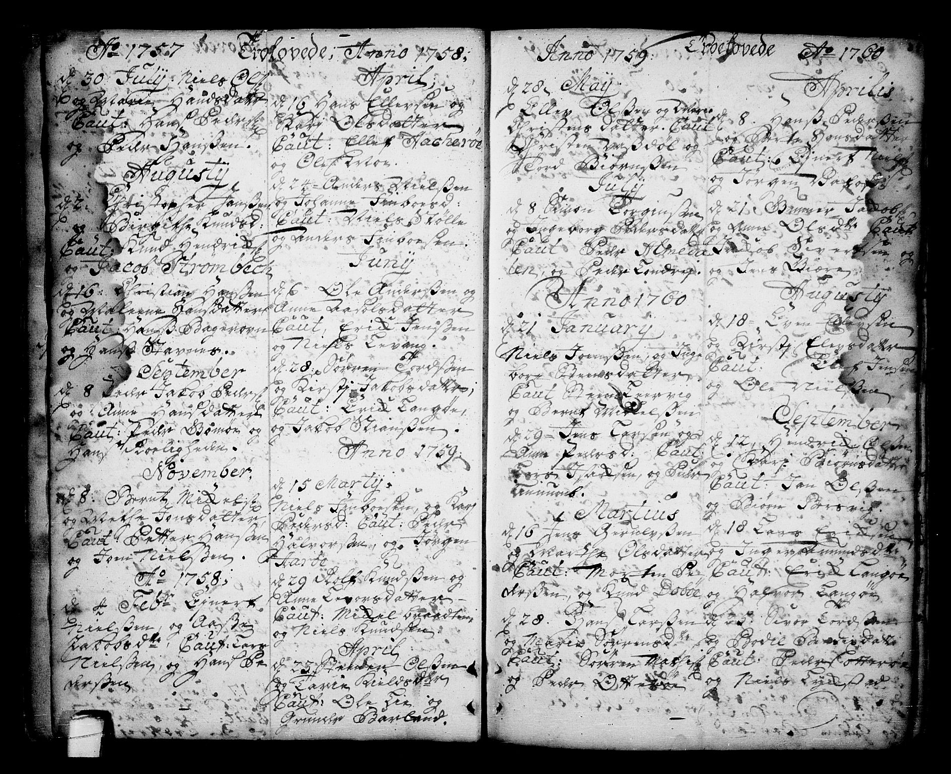 Sannidal kirkebøker, AV/SAKO-A-296/F/Fa/L0001: Ministerialbok nr. 1, 1702-1766, s. 26-27