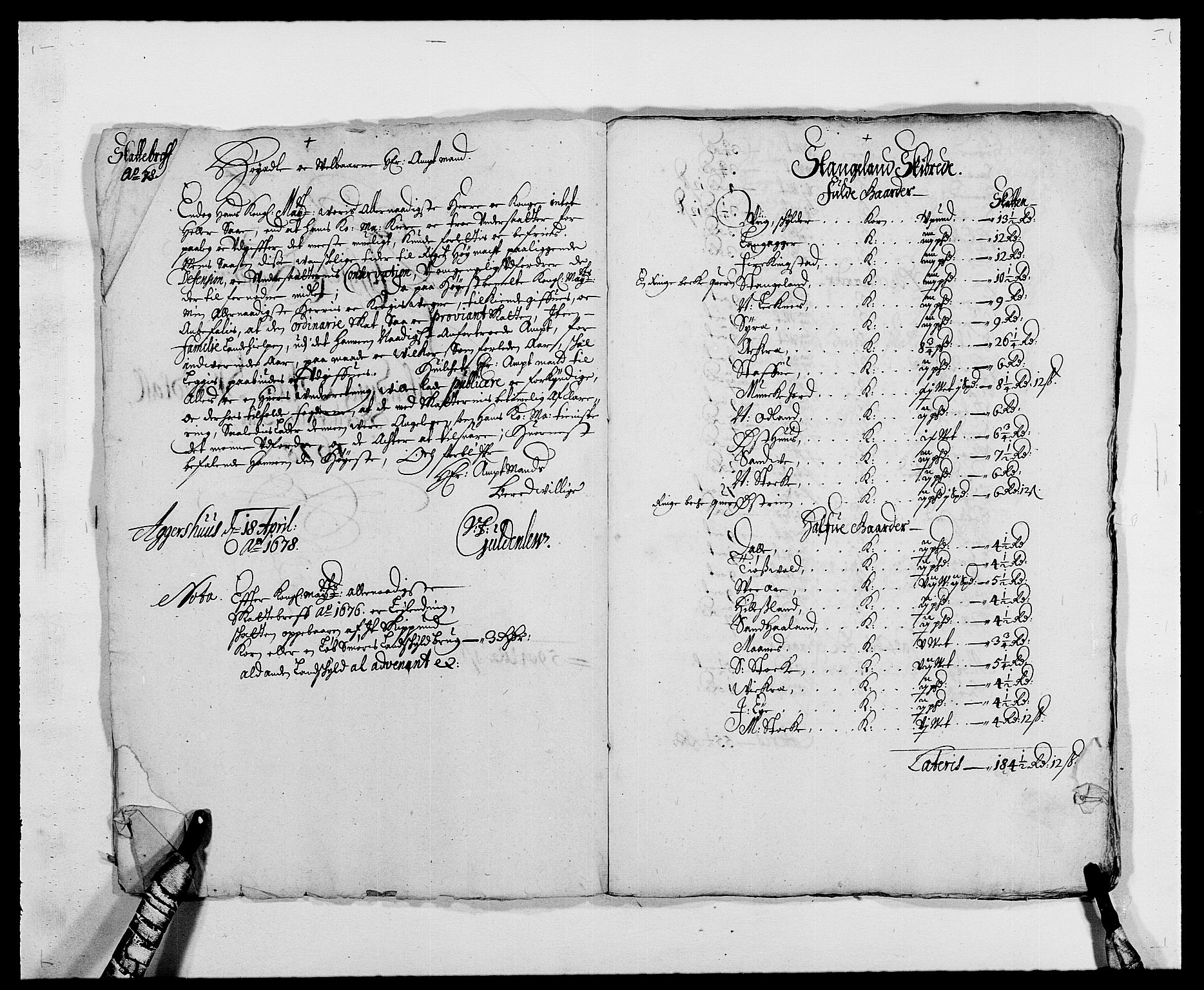 Rentekammeret inntil 1814, Reviderte regnskaper, Fogderegnskap, AV/RA-EA-4092/R47/L2848: Fogderegnskap Ryfylke, 1678, s. 64