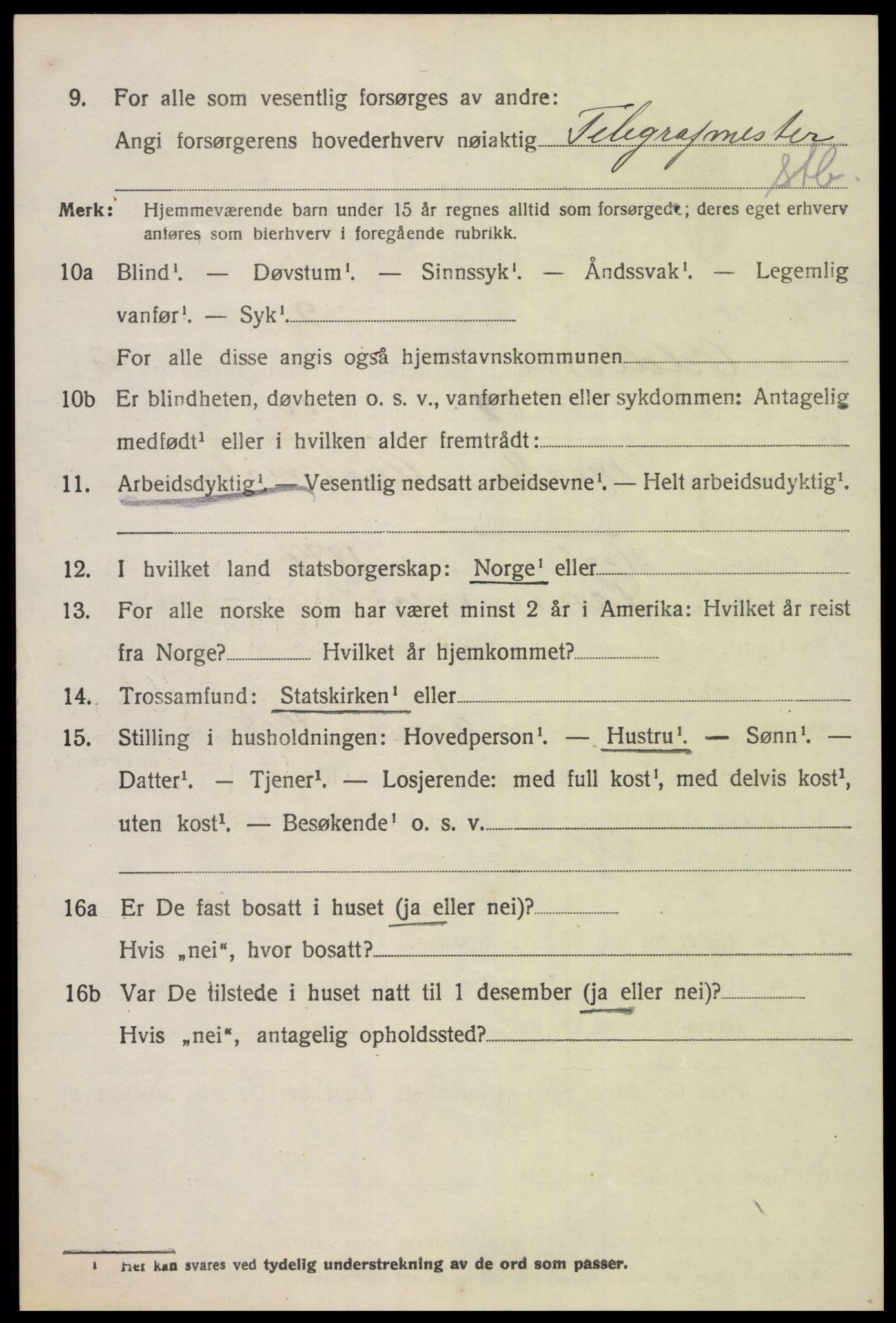 SAK, Folketelling 1920 for 1012 Oddernes herred, 1920, s. 6342