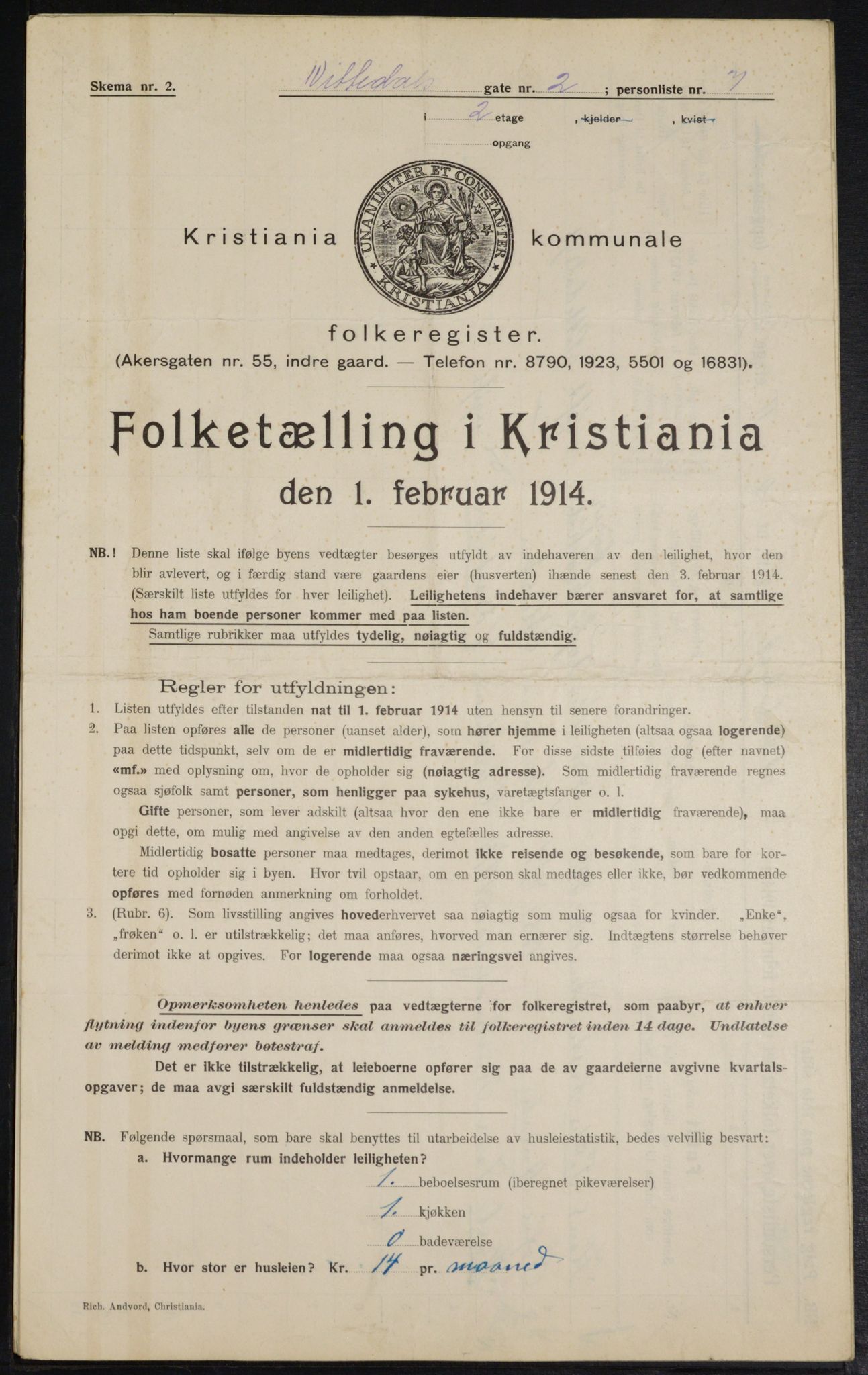 OBA, Kommunal folketelling 1.2.1914 for Kristiania, 1914, s. 71224