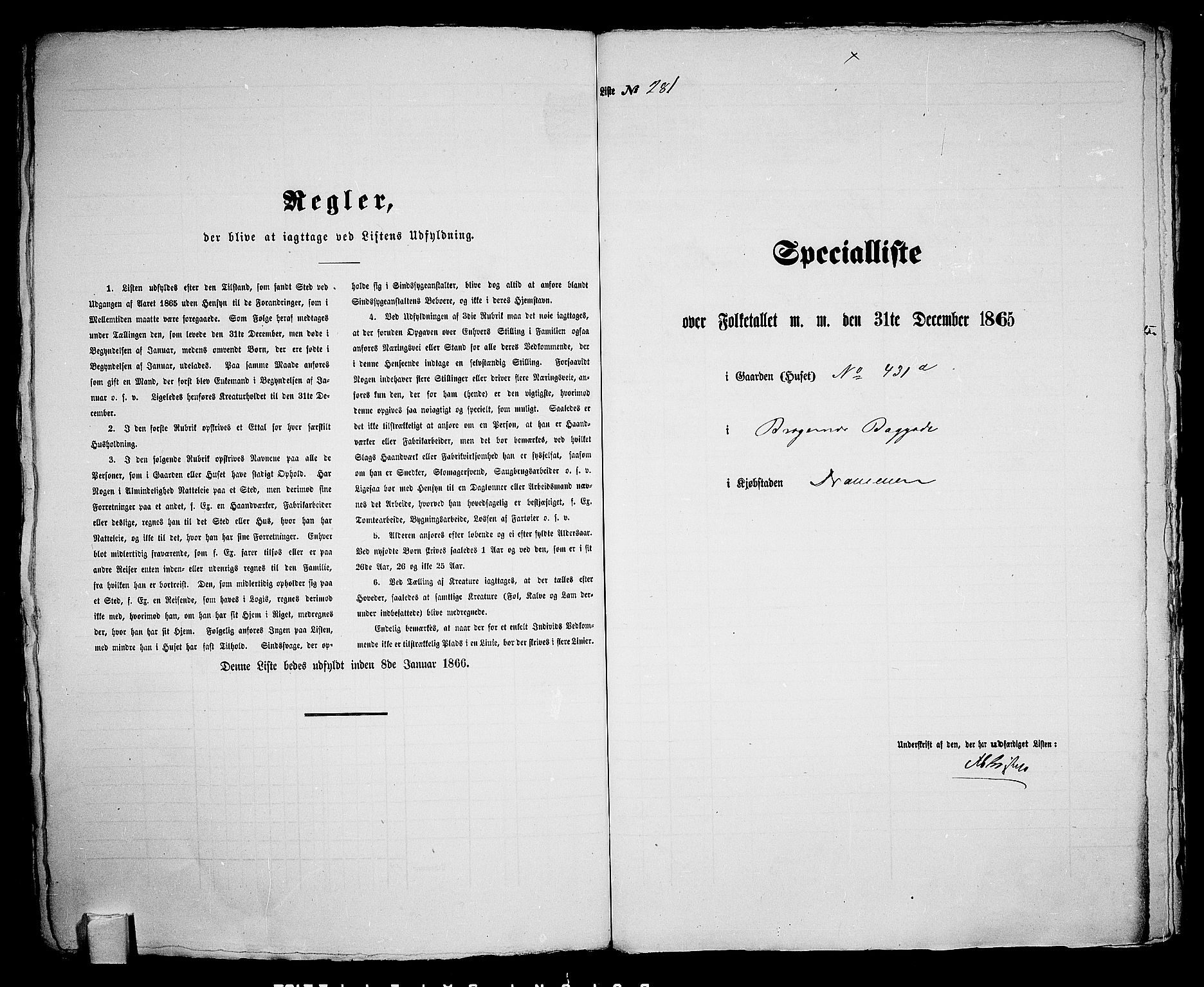 RA, Folketelling 1865 for 0602aB Bragernes prestegjeld i Drammen kjøpstad, 1865, s. 592