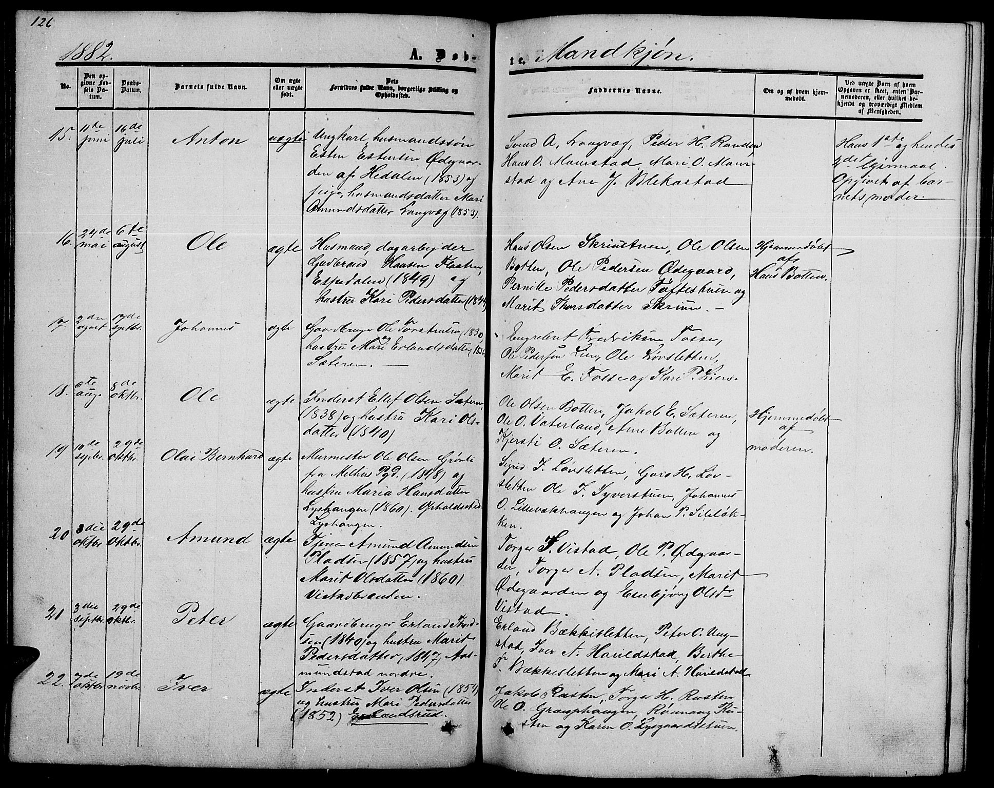 Nord-Fron prestekontor, AV/SAH-PREST-080/H/Ha/Hab/L0002: Klokkerbok nr. 2, 1851-1883, s. 127