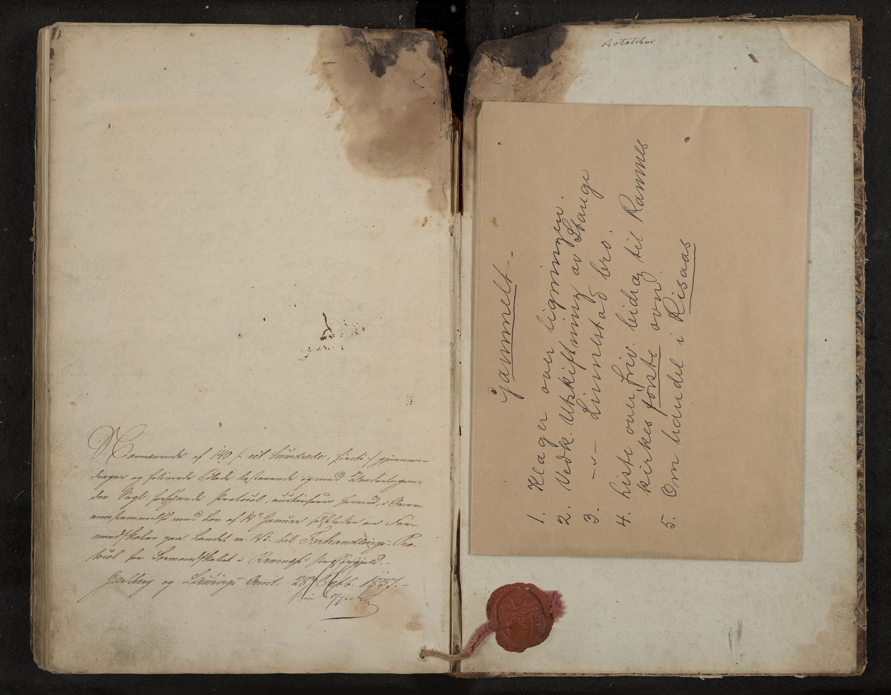 Ramnes formannskap og sentraladministrasjon, IKAK/0718021/A/Aa/L0001: Møtebok, 1837-1860
