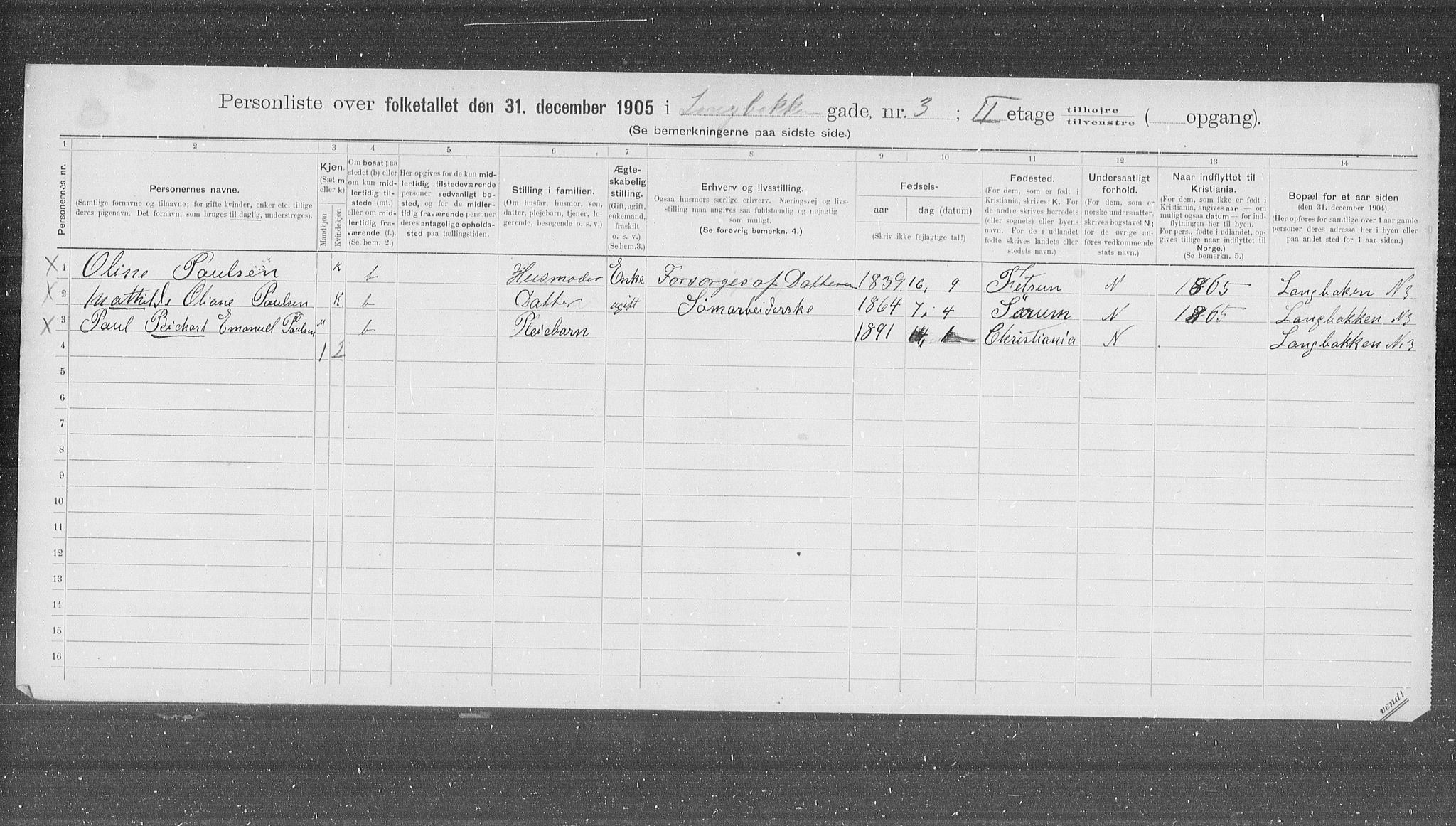 OBA, Kommunal folketelling 31.12.1905 for Kristiania kjøpstad, 1905, s. 29568
