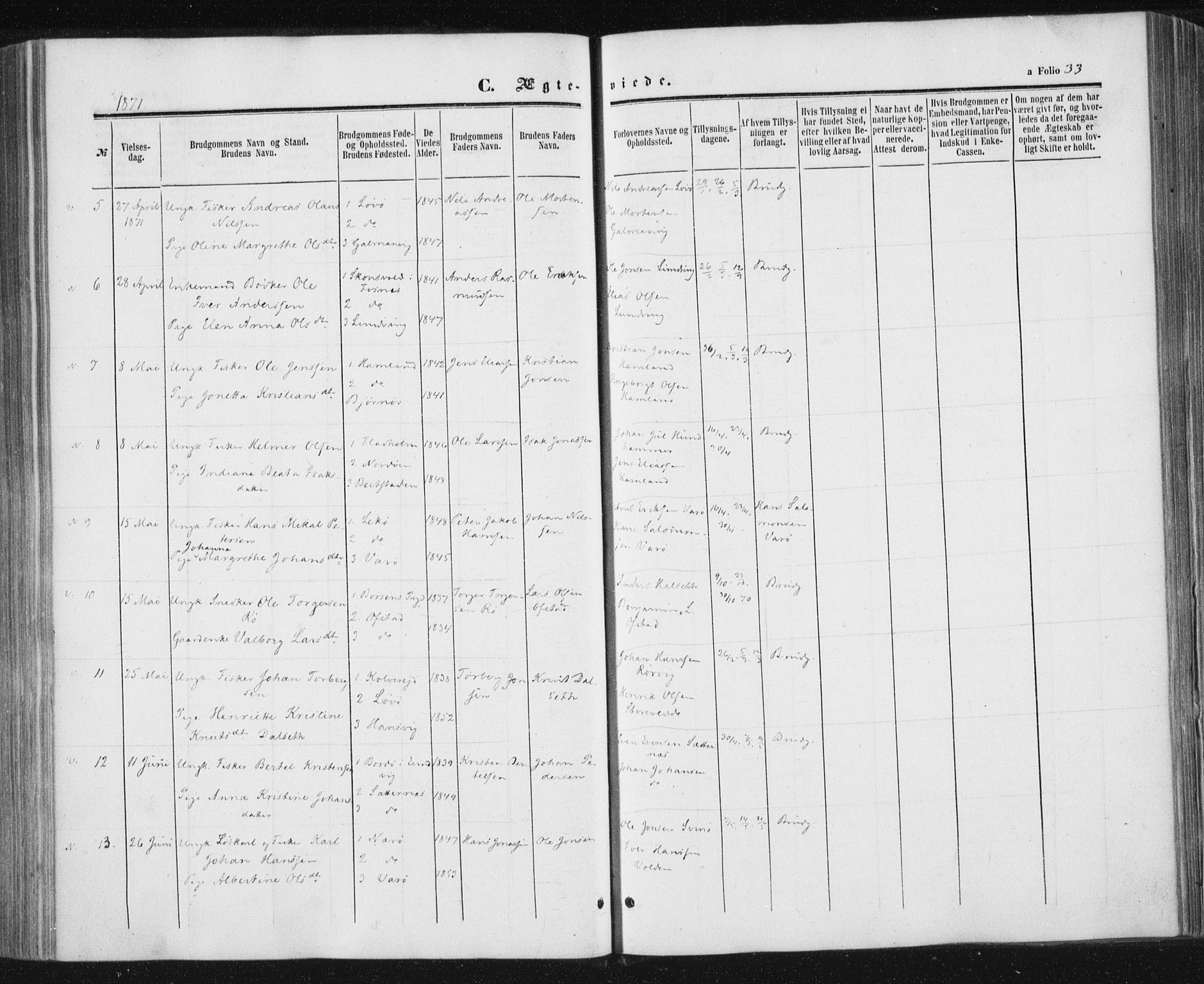 Ministerialprotokoller, klokkerbøker og fødselsregistre - Nord-Trøndelag, SAT/A-1458/784/L0670: Ministerialbok nr. 784A05, 1860-1876, s. 33