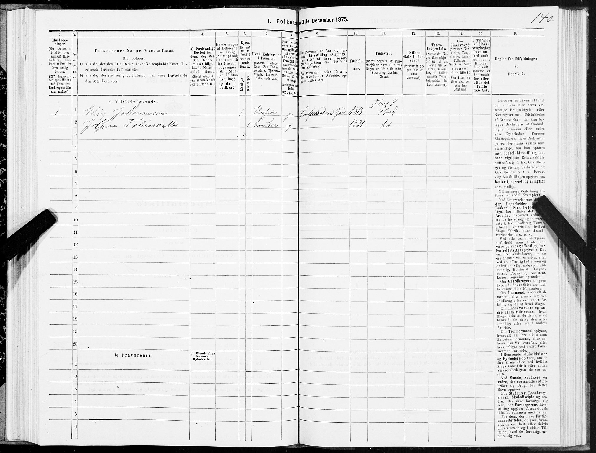 SAT, Folketelling 1875 for 1734P Stod prestegjeld, 1875, s. 4140