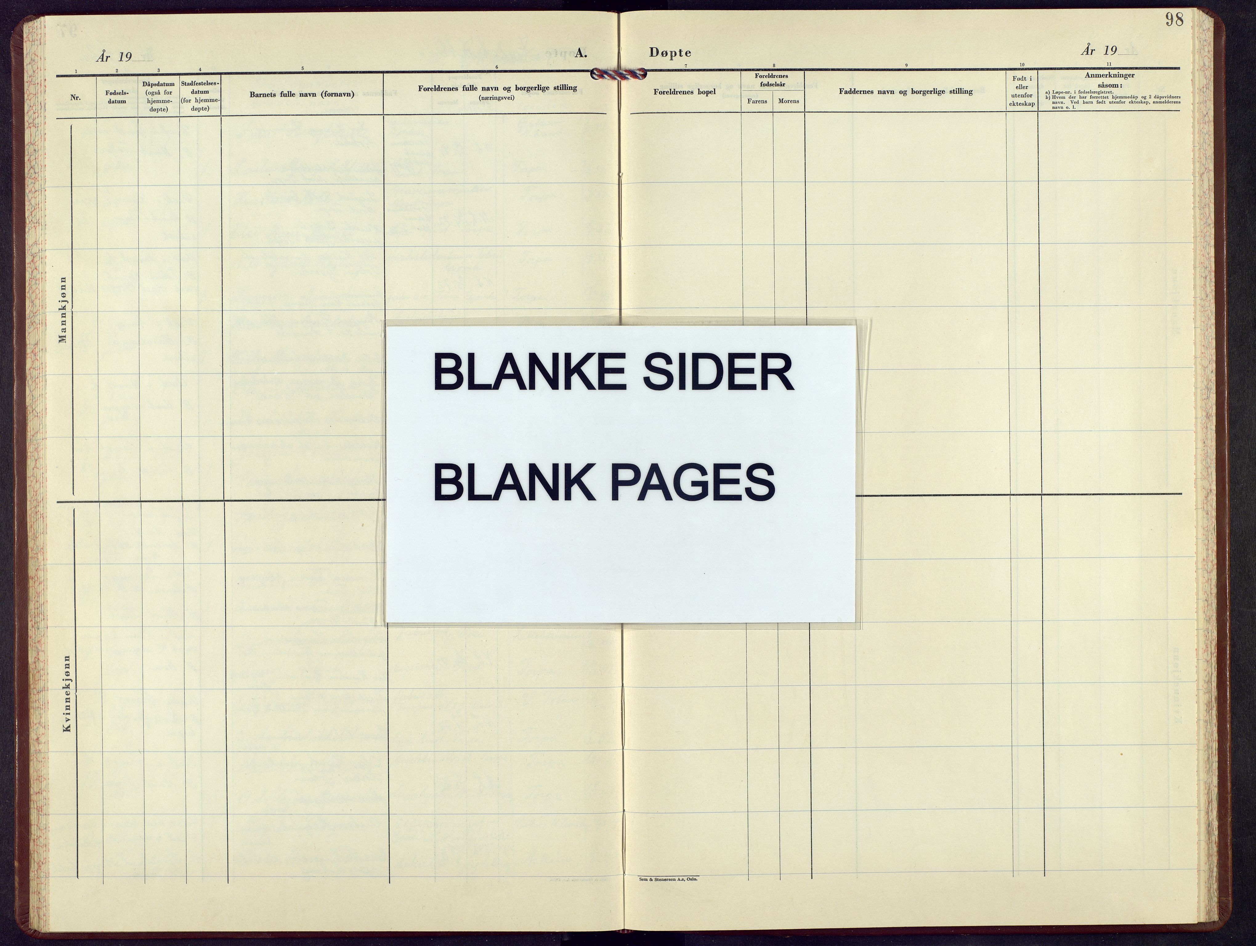 Nordre Land prestekontor, SAH/PREST-124/H/Ha/Hab/L0011: Klokkerbok nr. 11, 1955-1972, s. 98