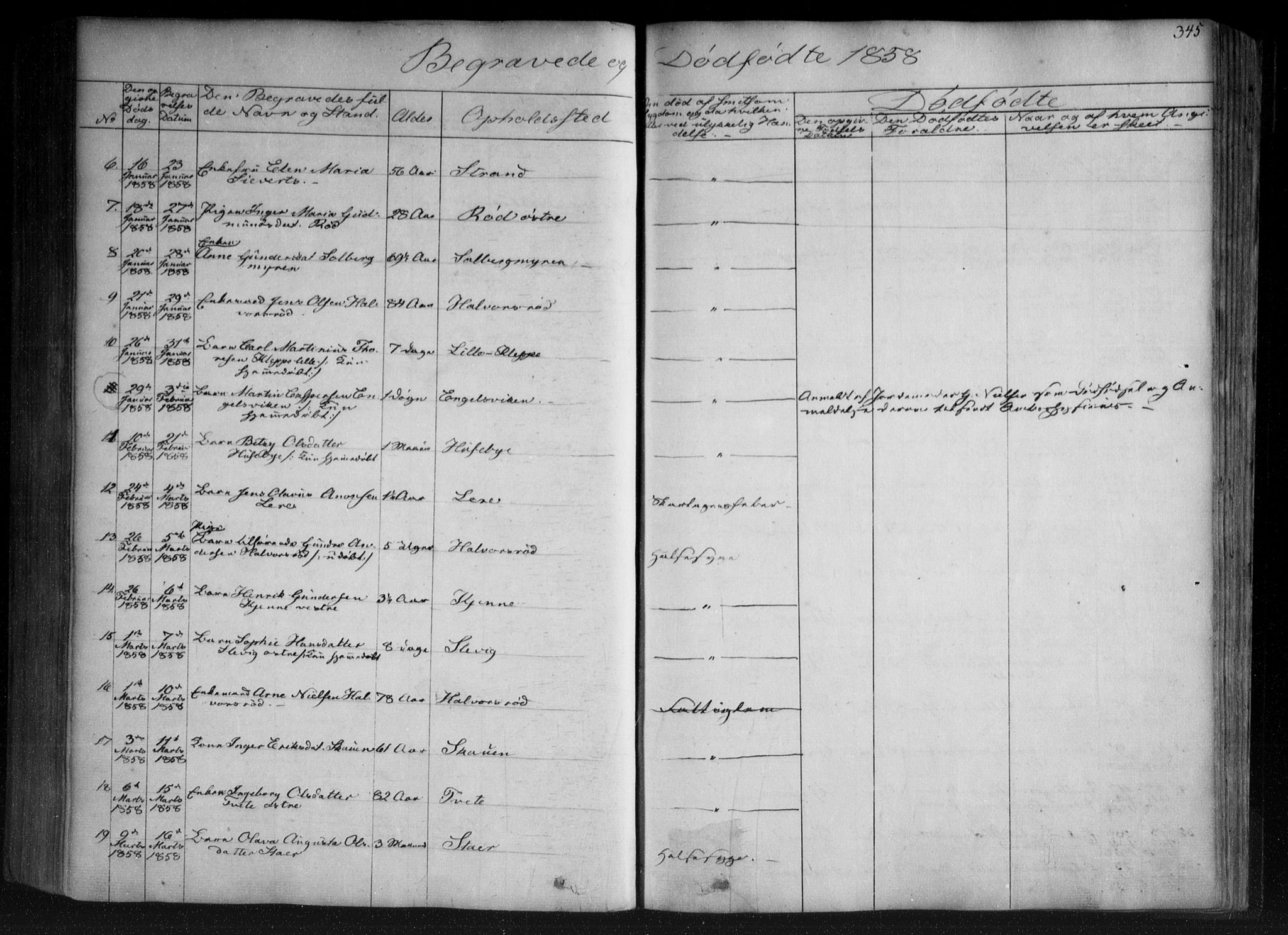 Onsøy prestekontor Kirkebøker, AV/SAO-A-10914/F/Fa/L0003: Ministerialbok nr. I 3, 1841-1860, s. 345