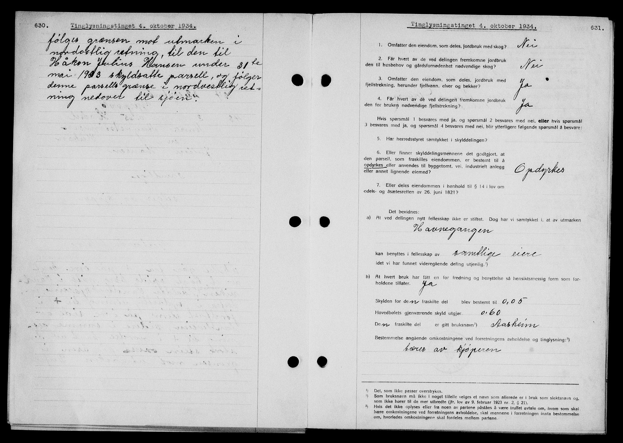 Vesterålen sorenskriveri, SAT/A-4180/1/2/2Ca/L0060: Pantebok nr. 53, 1934-1934, Tingl.dato: 04.10.1934