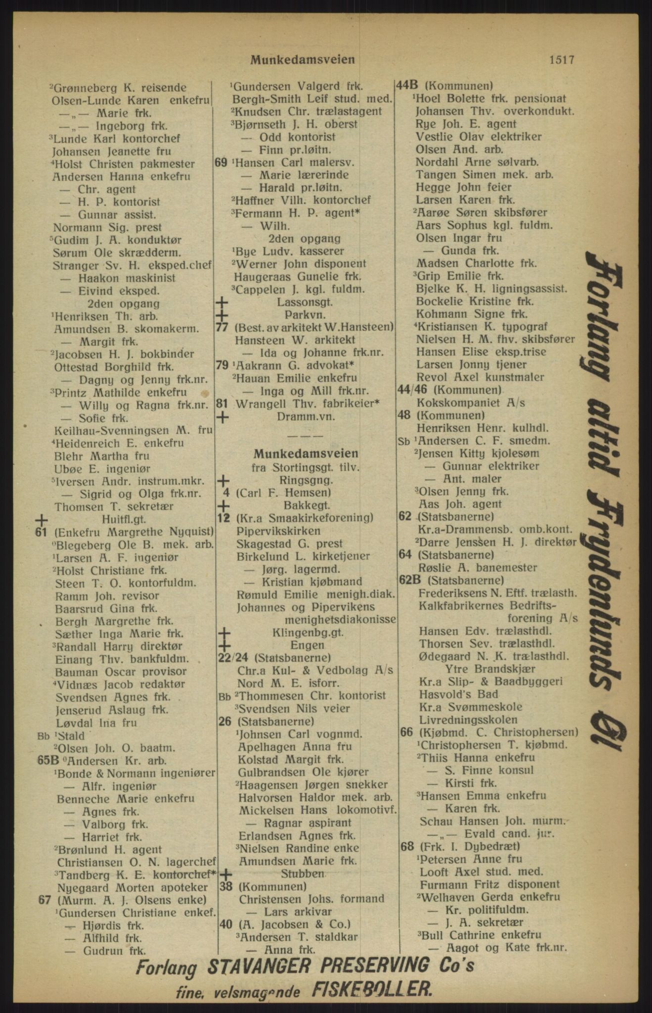 Kristiania/Oslo adressebok, PUBL/-, 1915, s. 1517