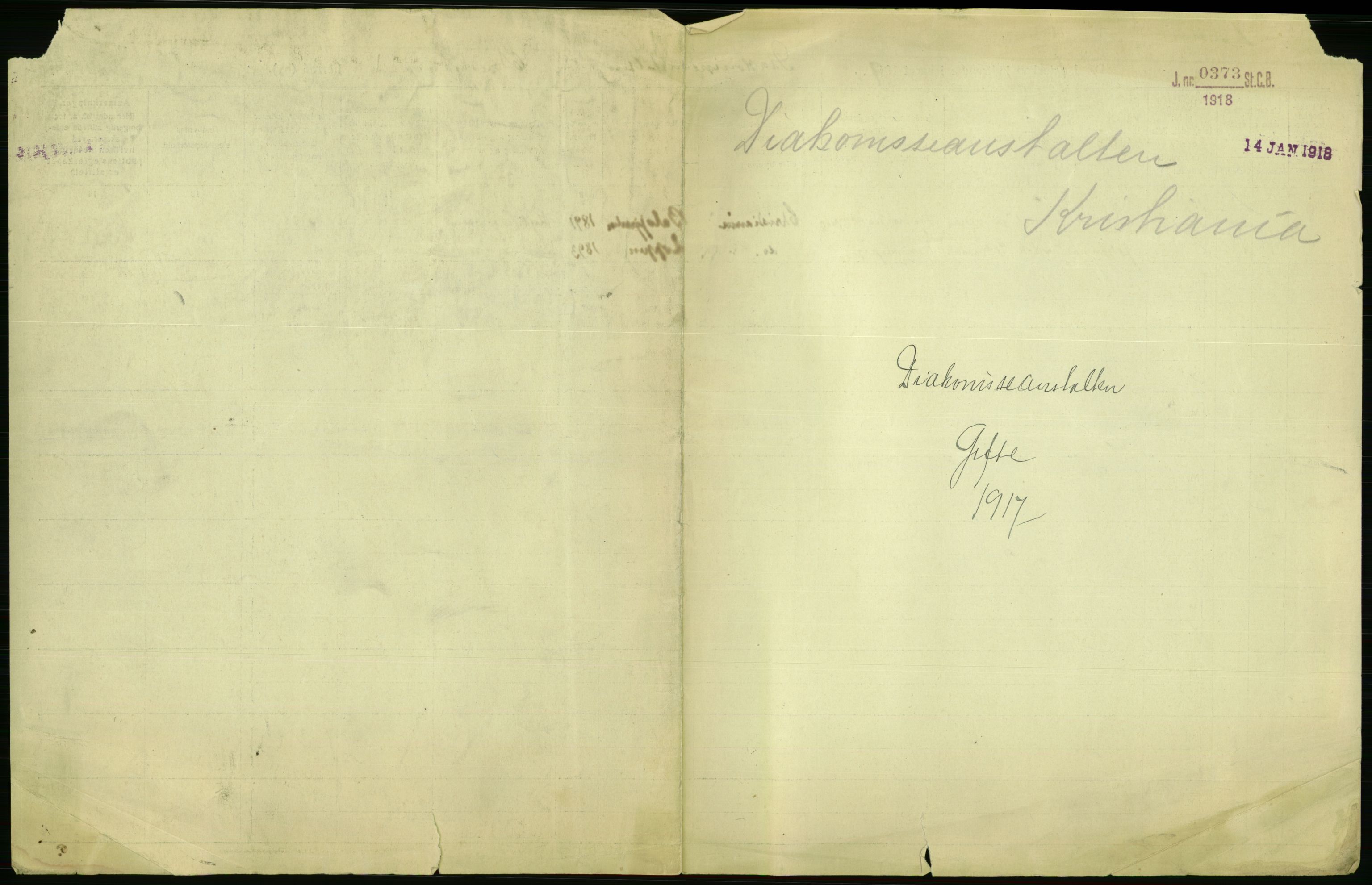 Statistisk sentralbyrå, Sosiodemografiske emner, Befolkning, RA/S-2228/D/Df/Dfb/Dfbg/L0009: Kristiania: Gifte, 1917, s. 257