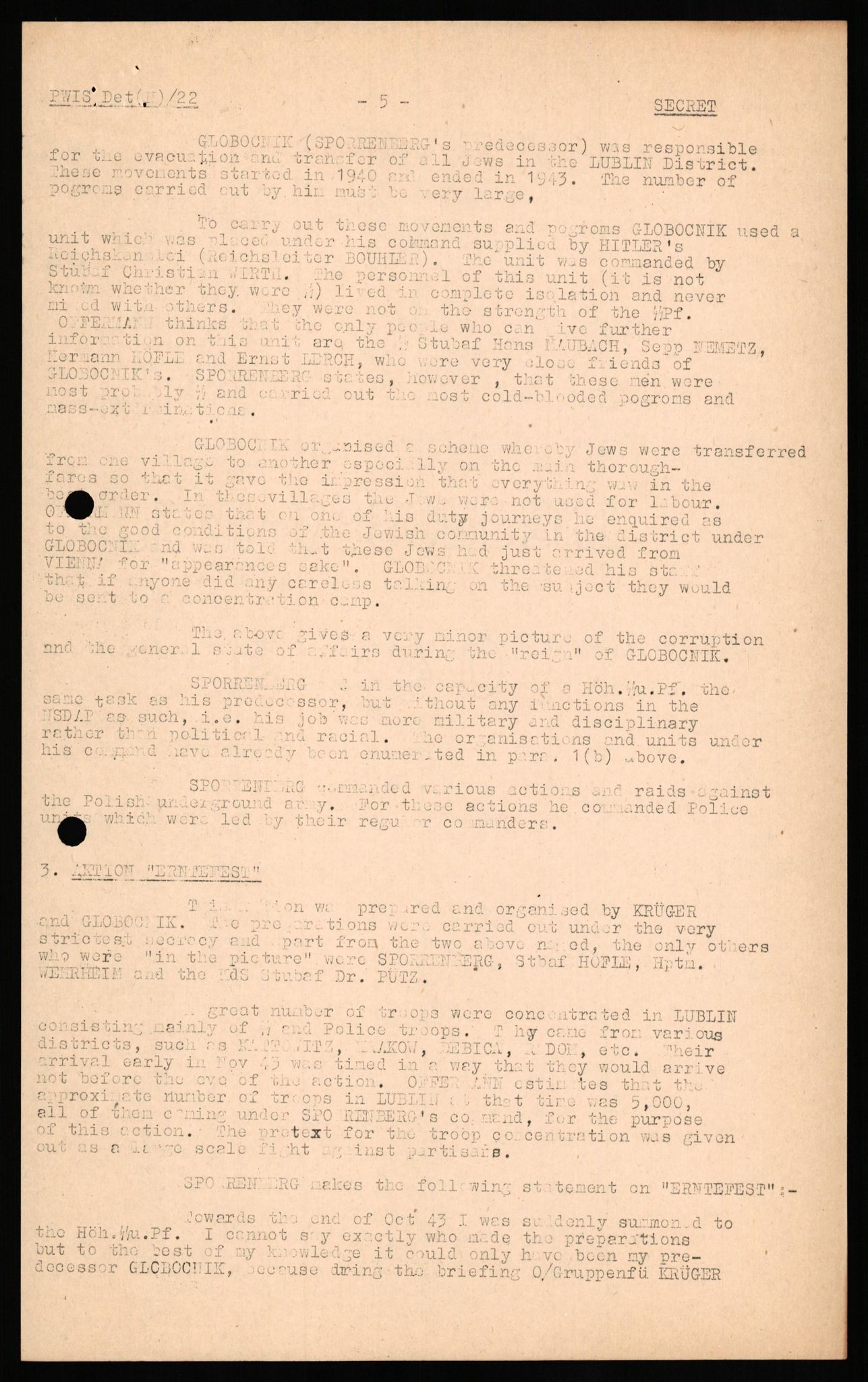 Forsvaret, Forsvarets overkommando II, AV/RA-RAFA-3915/D/Db/L0024: CI Questionaires. Tyske okkupasjonsstyrker i Norge. Tyskere., 1945-1946, s. 448