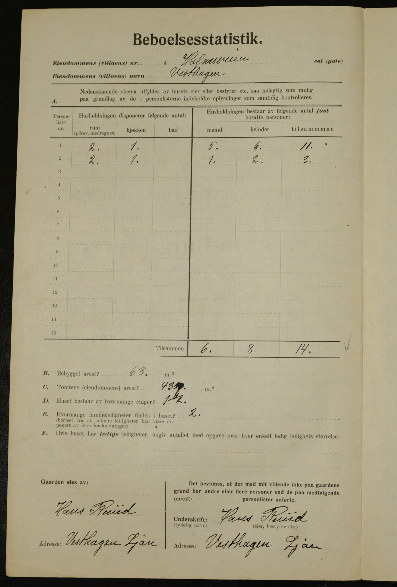 , Kommunal folketelling 1.12.1923 for Aker, 1923, s. 39537