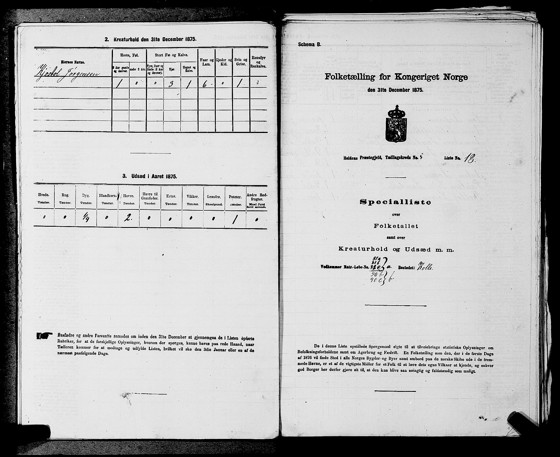 SAKO, Folketelling 1875 for 0819P Holla prestegjeld, 1875, s. 630