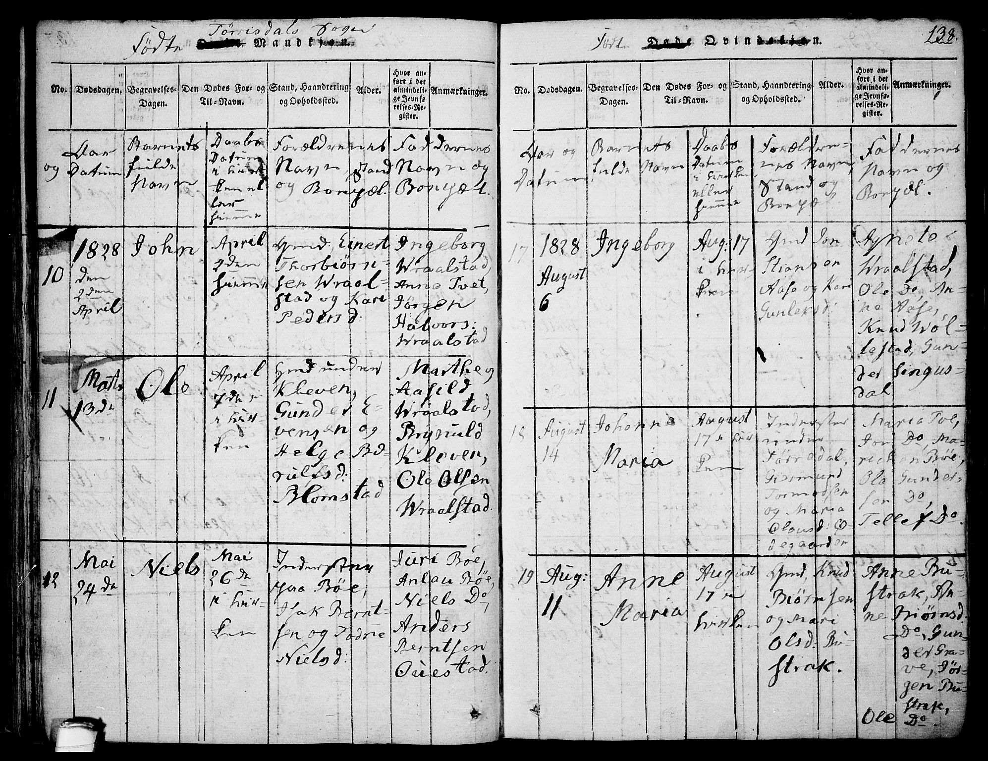 Drangedal kirkebøker, AV/SAKO-A-258/F/Fa/L0005: Ministerialbok nr. 5 /2, 1814-1831, s. 138