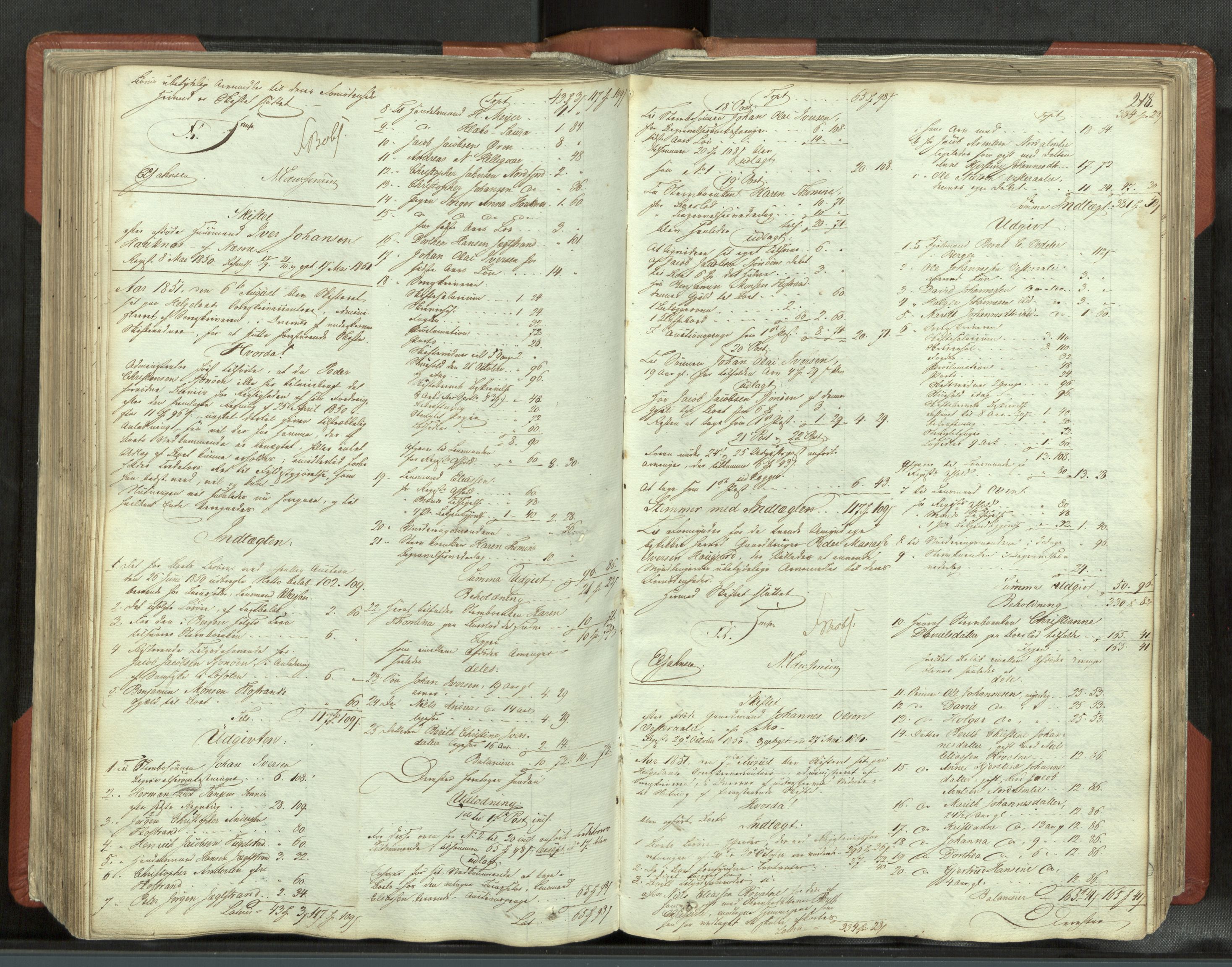 Helgeland sorenskriveri, AV/SAT-A-0004/3/3A/L0105: Skifteprotokoll 50, 1847-1857, s. 218