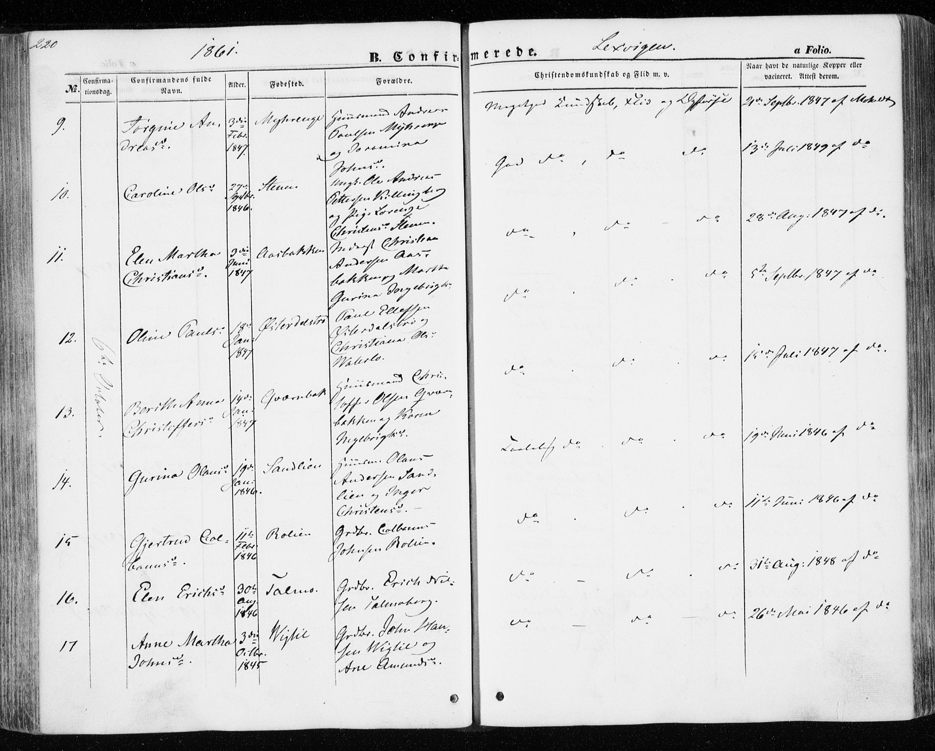 Ministerialprotokoller, klokkerbøker og fødselsregistre - Nord-Trøndelag, AV/SAT-A-1458/701/L0008: Ministerialbok nr. 701A08 /1, 1854-1863, s. 220