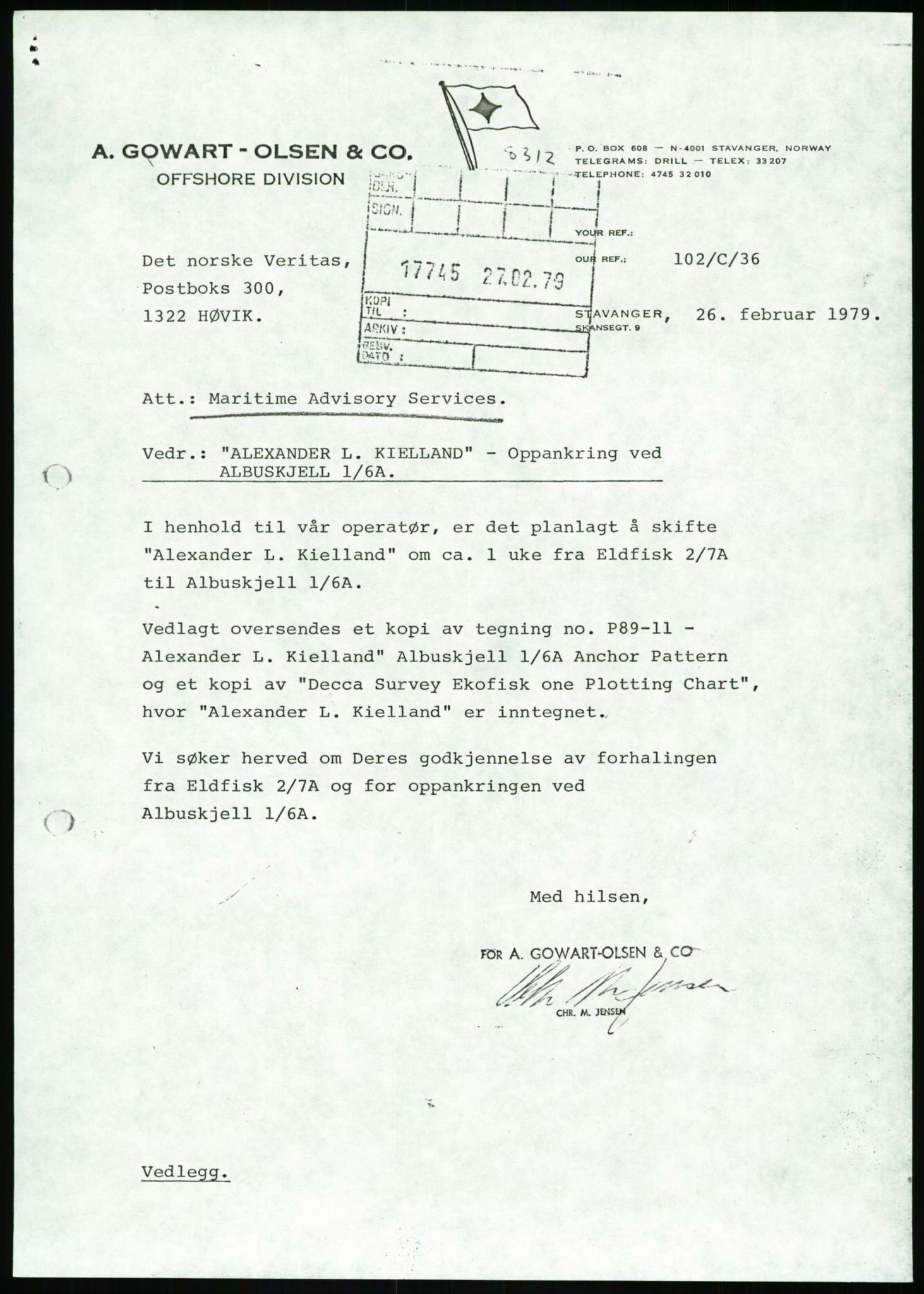 Justisdepartementet, Granskningskommisjonen ved Alexander Kielland-ulykken 27.3.1980, AV/RA-S-1165/D/L0002: I Det norske Veritas (I1-I5, I7-I11, I14-I17, I21-I28, I30-I31)/B Stavanger Drilling A/S (B4), 1980-1981, s. 57