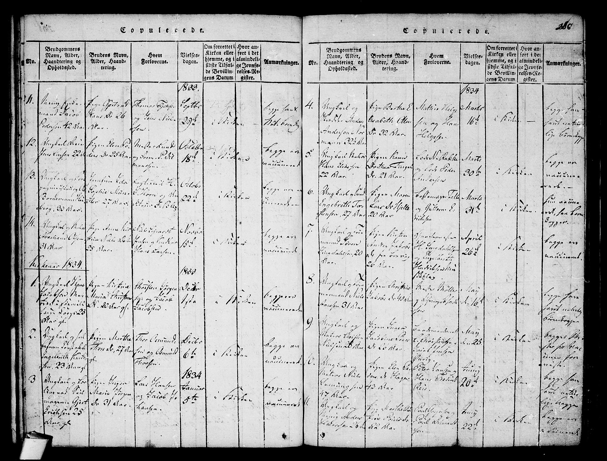 Stavern kirkebøker, AV/SAKO-A-318/F/Fa/L0006: Ministerialbok nr. 6, 1816-1839, s. 206