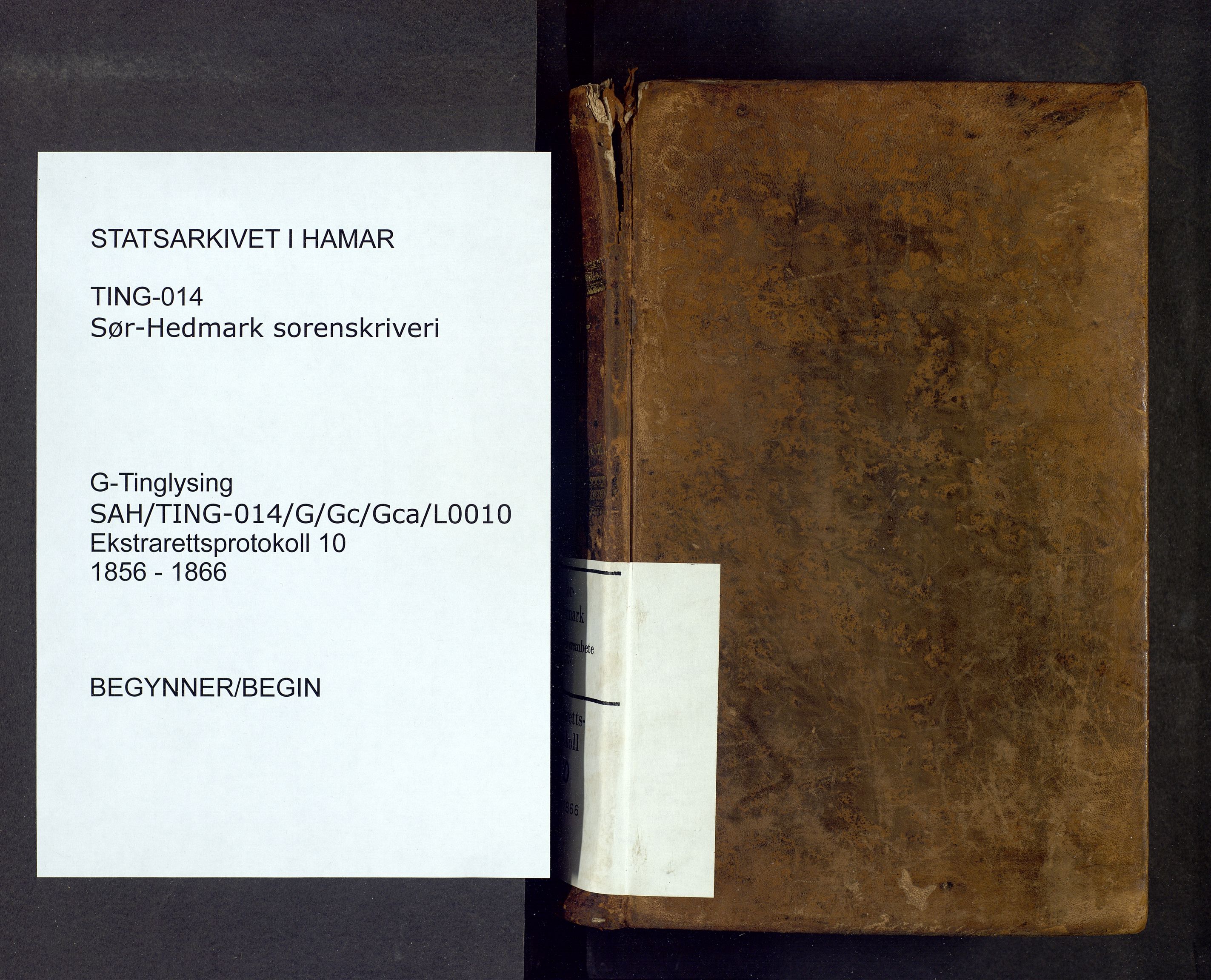 Sør-Hedmark sorenskriveri, AV/SAH-TING-014/G/Gc/Gca/L0010: Ekstrarettsprotokoll, 1856-1866