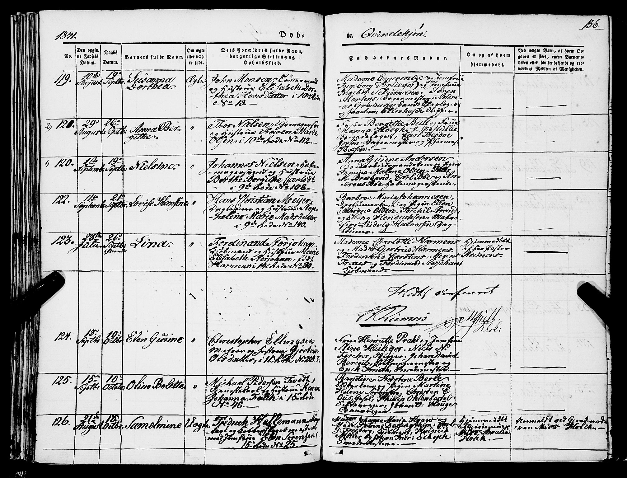 Domkirken sokneprestembete, SAB/A-74801/H/Haa/L0019: Ministerialbok nr. B 2, 1841-1851, s. 156
