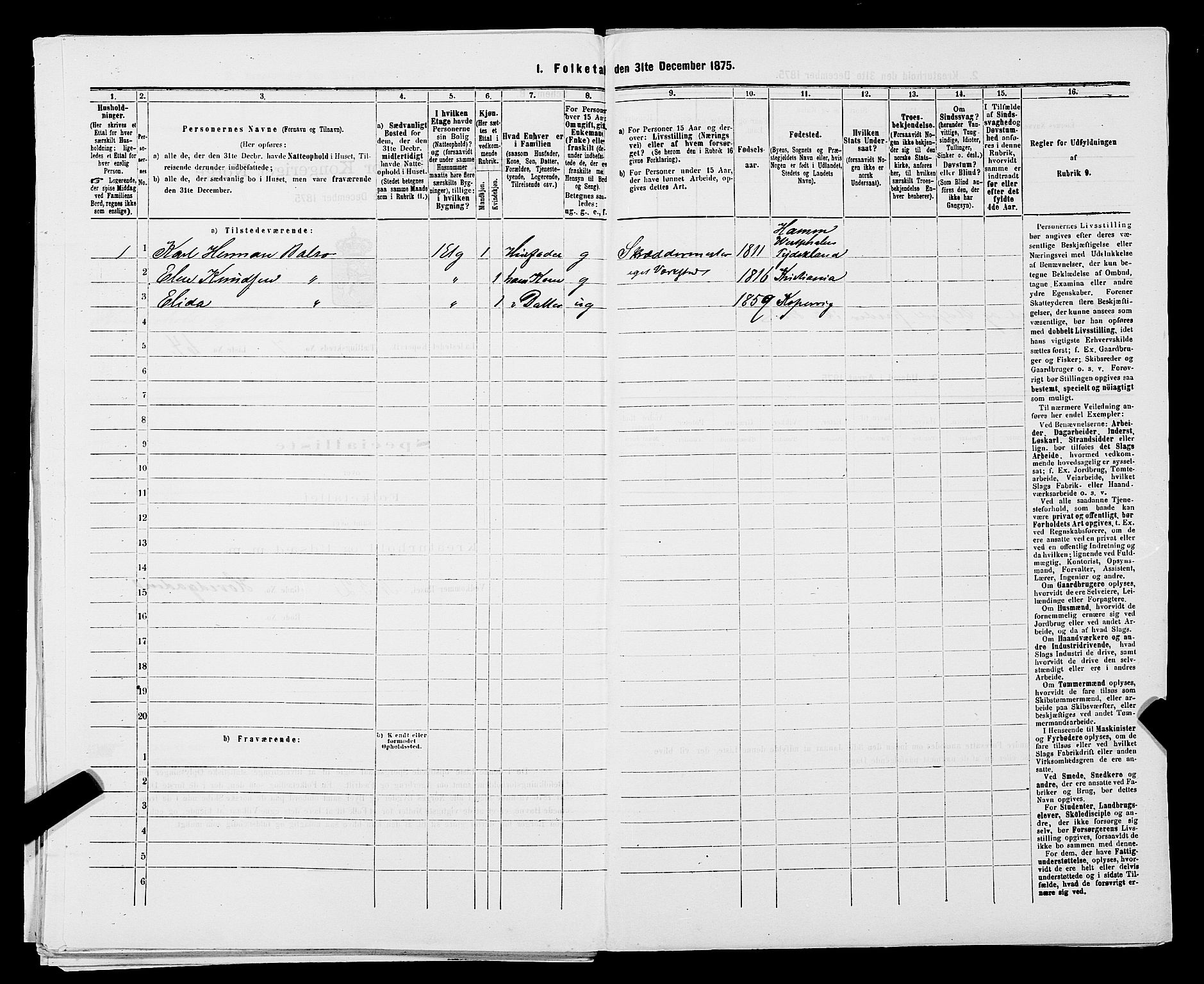 SAST, Folketelling 1875 for 1105B Avaldsnes prestegjeld, Kopervik ladested, 1875, s. 128