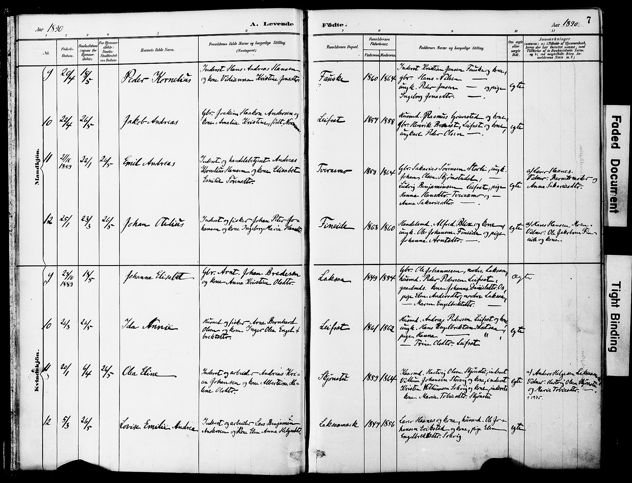 Ministerialprotokoller, klokkerbøker og fødselsregistre - Nordland, AV/SAT-A-1459/849/L0690: Ministerialbok nr. 849A02, 1890-1897, s. 7