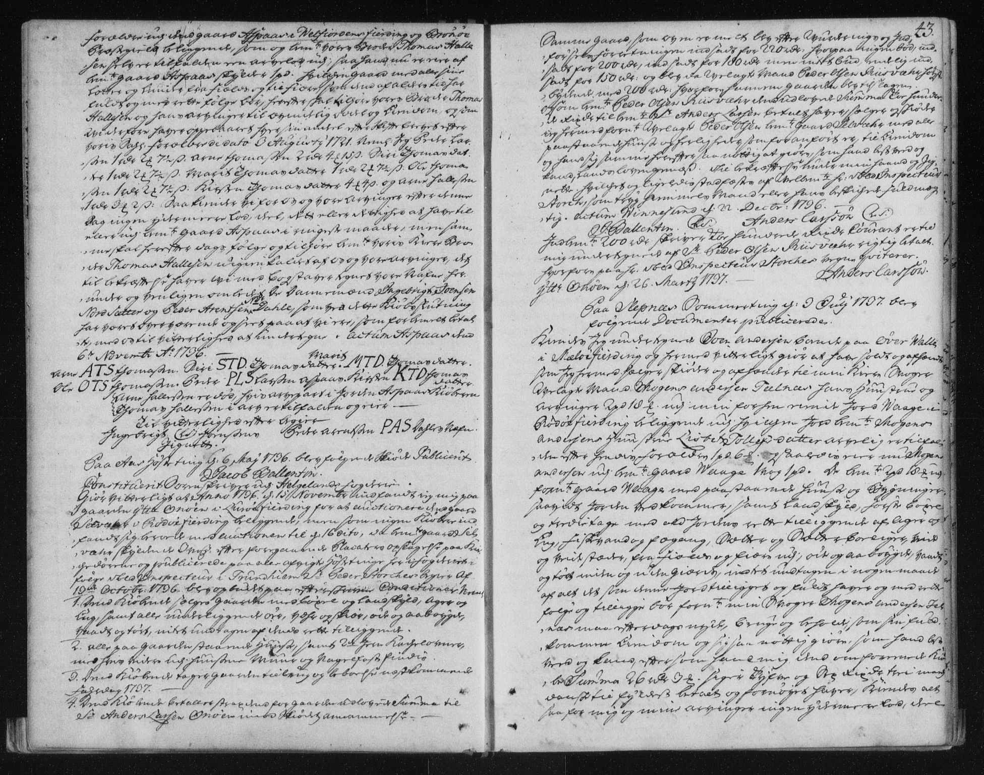 Helgeland sorenskriveri, SAT/A-0004/2/2C/L0002: Pantebok nr. 1b, 1729-1751, s. 43